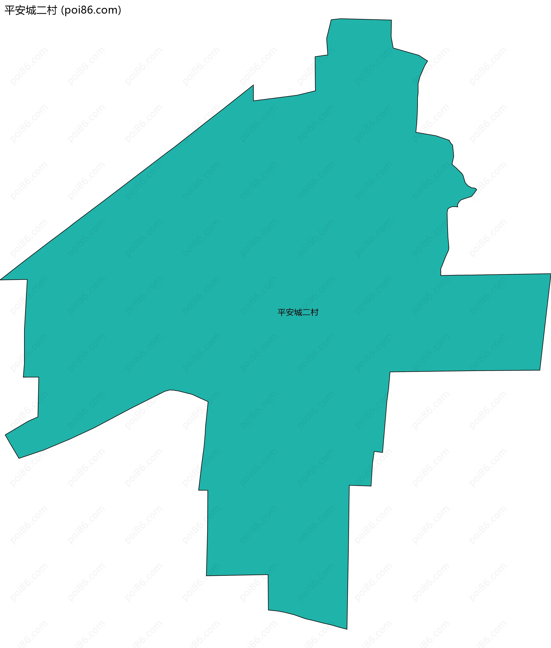 平安城二村边界地图