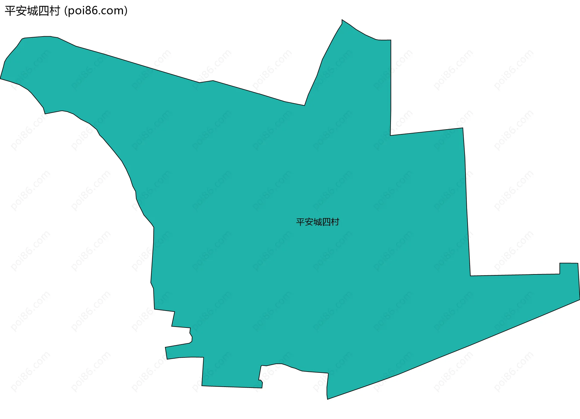 平安城四村边界地图