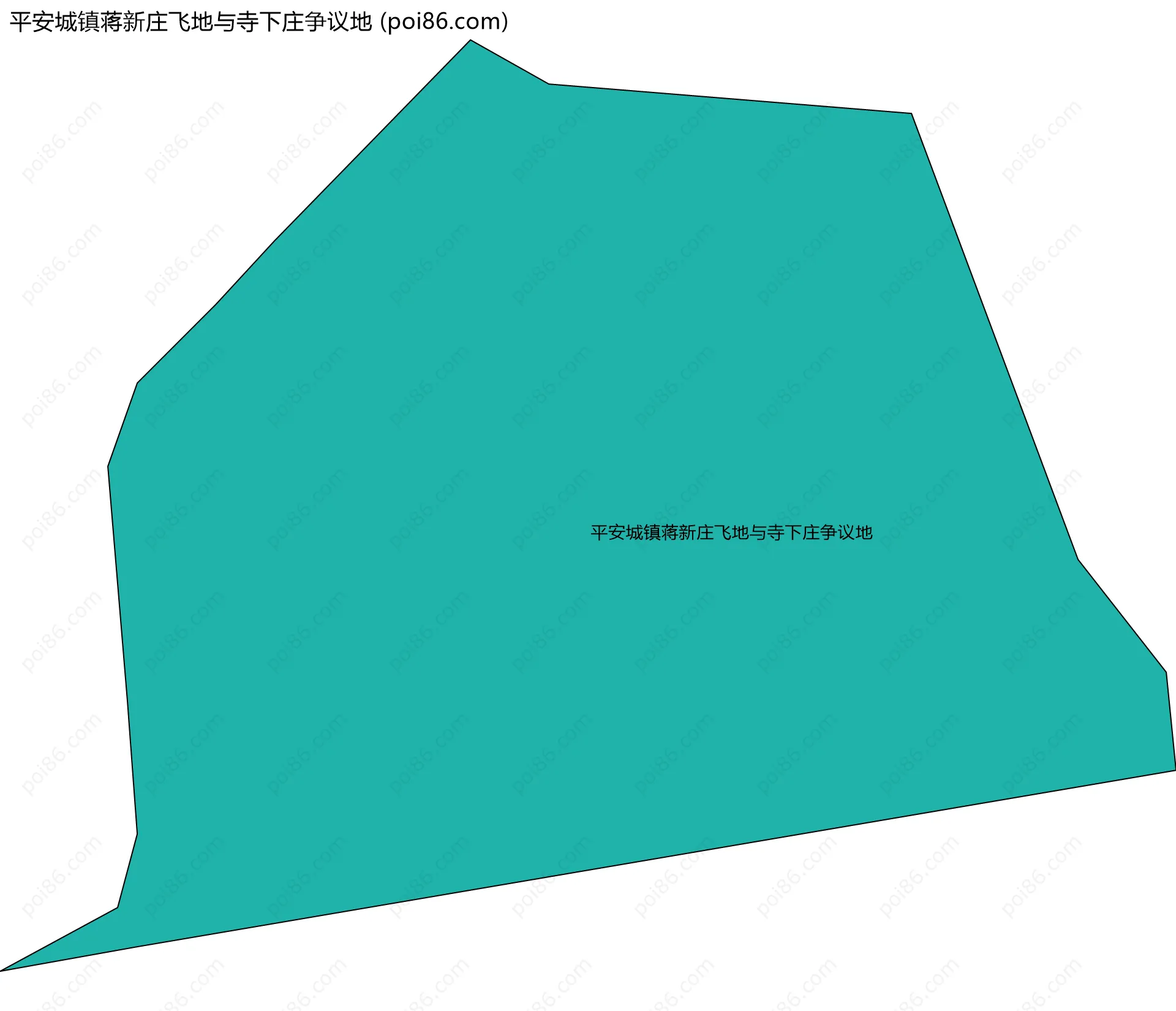 平安城镇蒋新庄飞地与寺下庄争议地边界地图