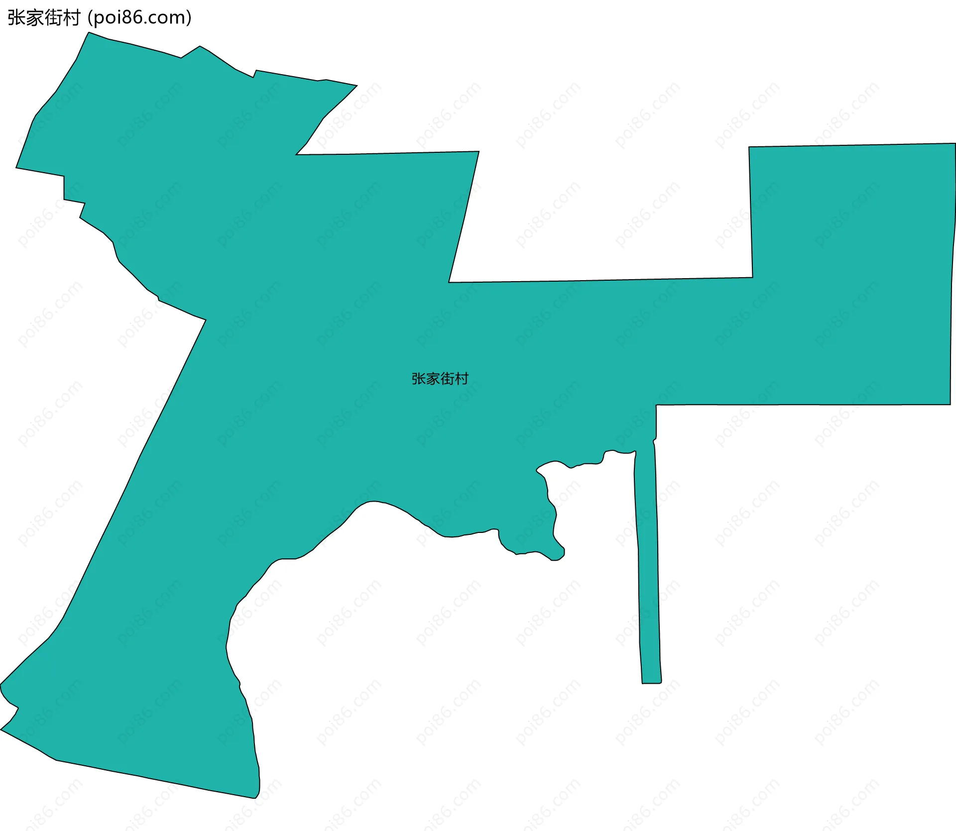 张家街村边界地图