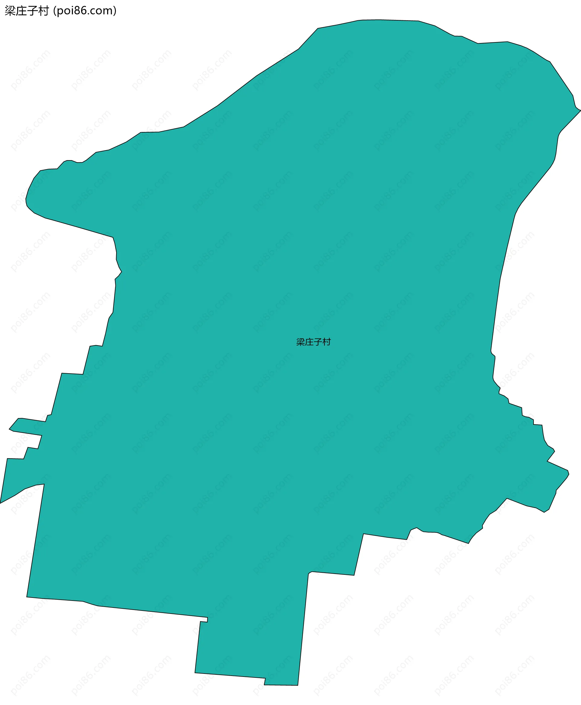 梁庄子村边界地图
