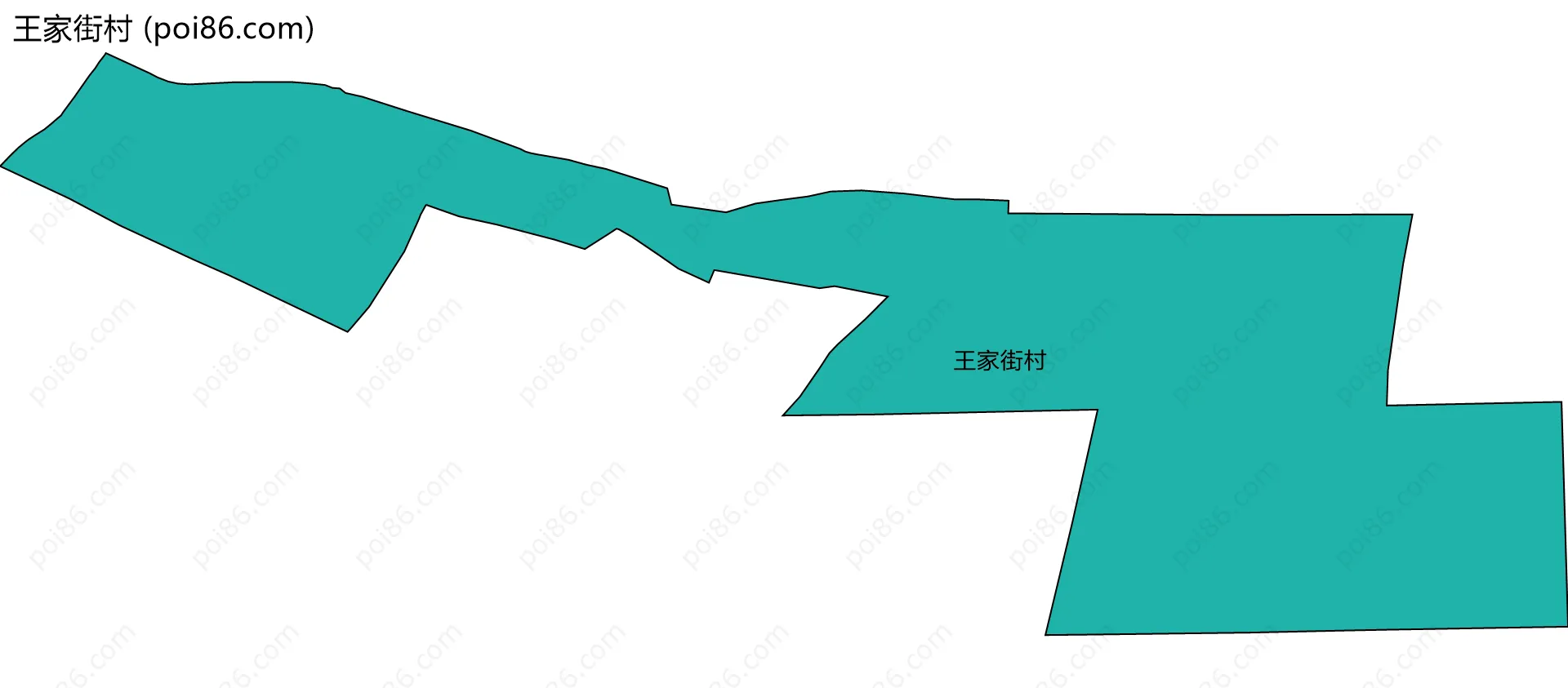 王家街村边界地图