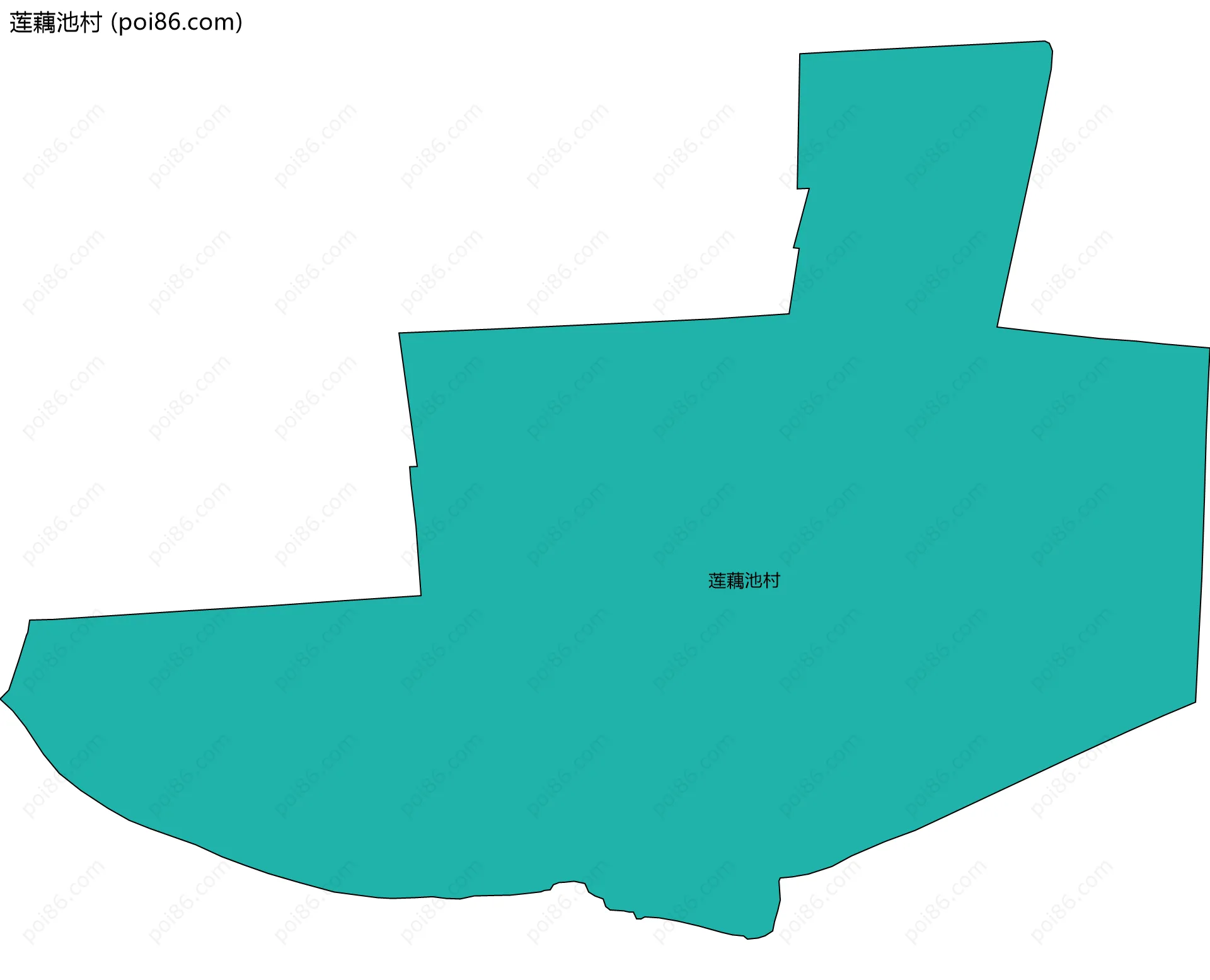 莲藕池村边界地图