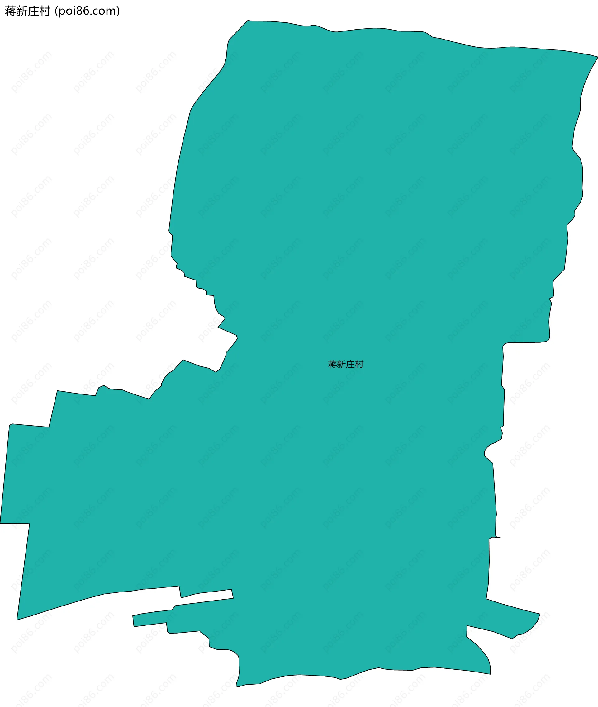 蒋新庄村边界地图