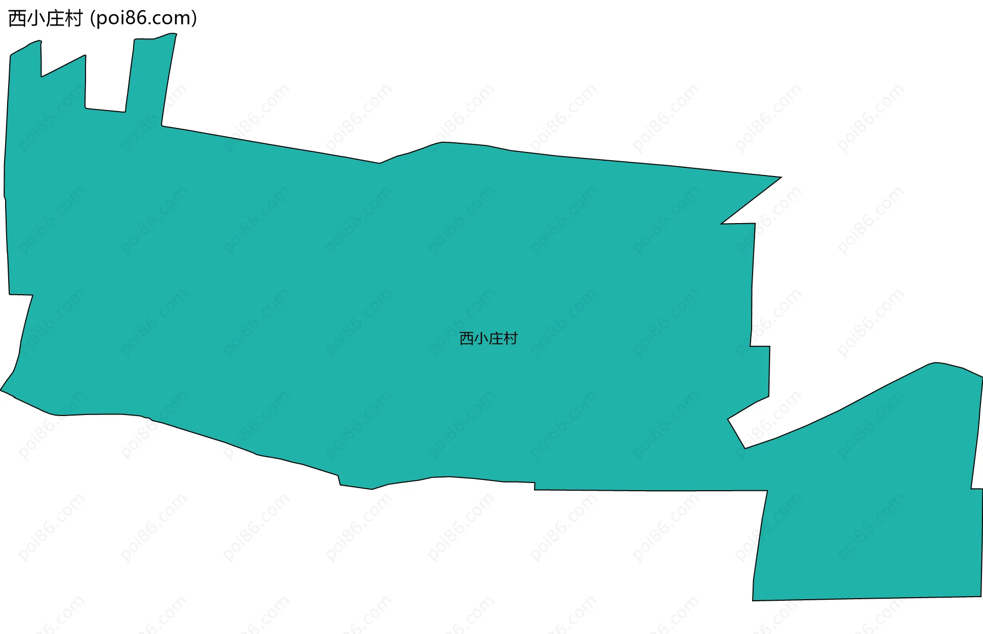 西小庄村边界地图