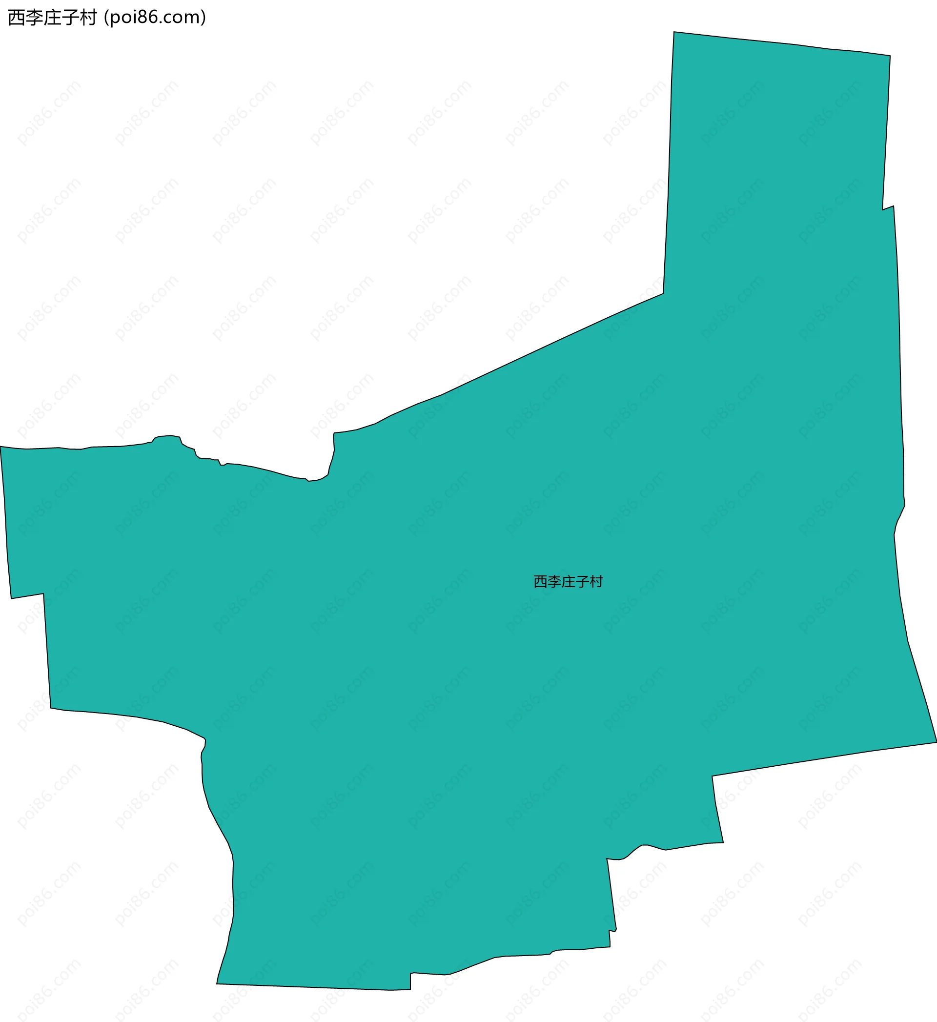 西李庄子村边界地图