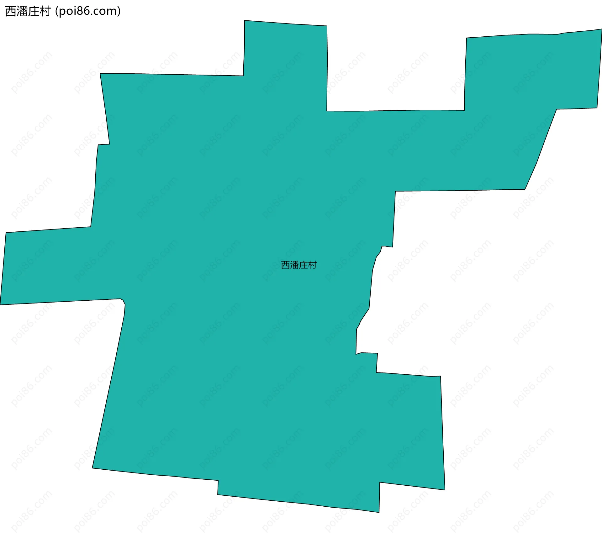西潘庄村边界地图