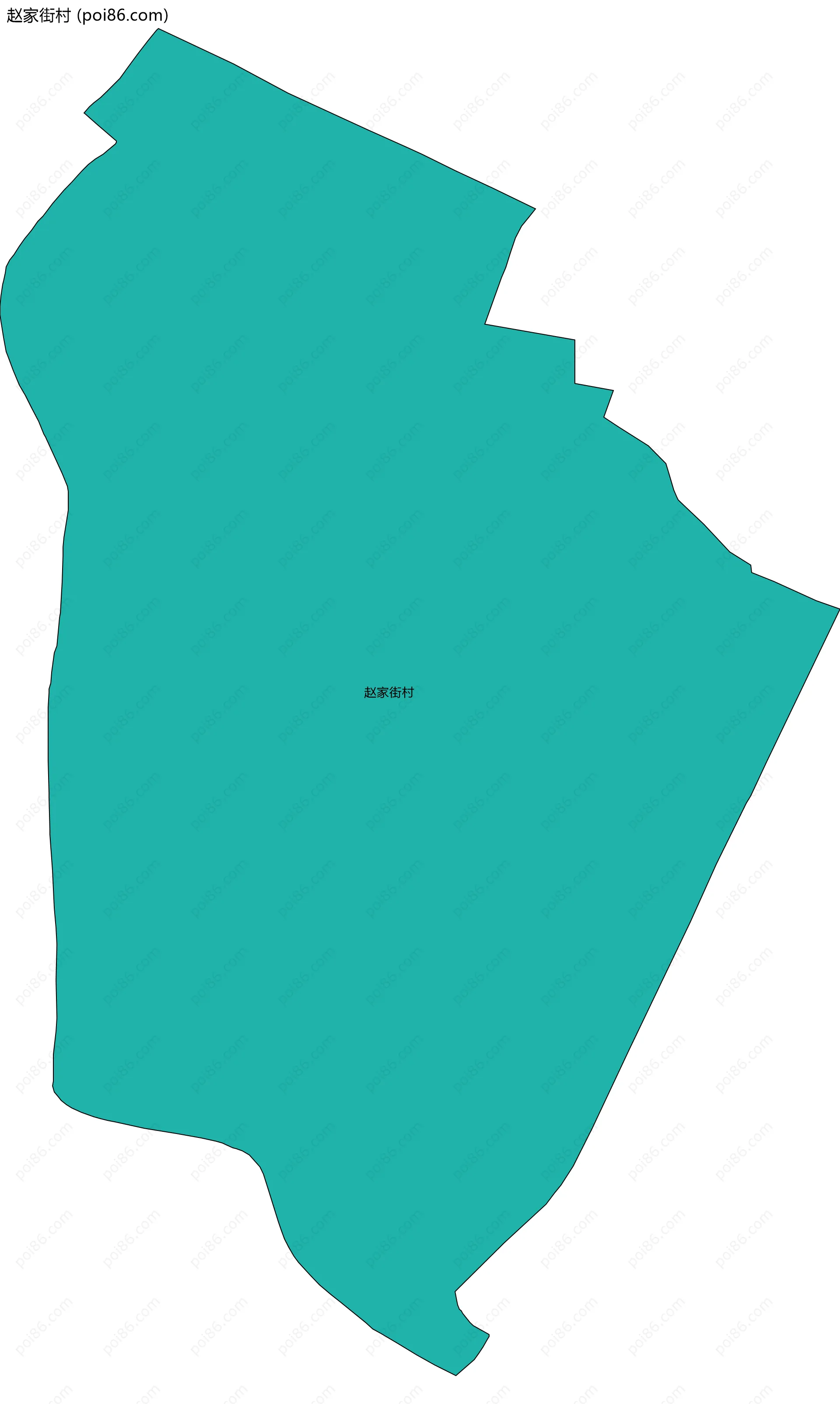 赵家街村边界地图