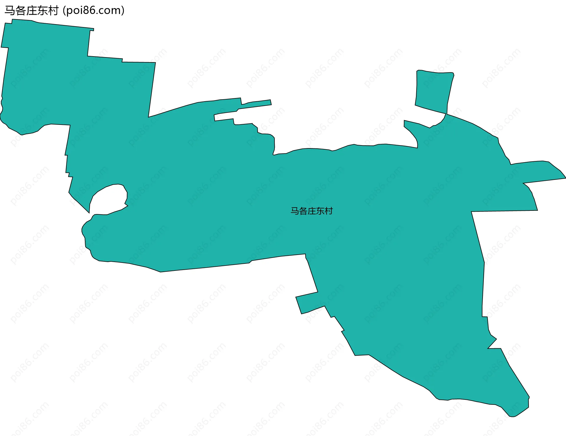 马各庄东村边界地图