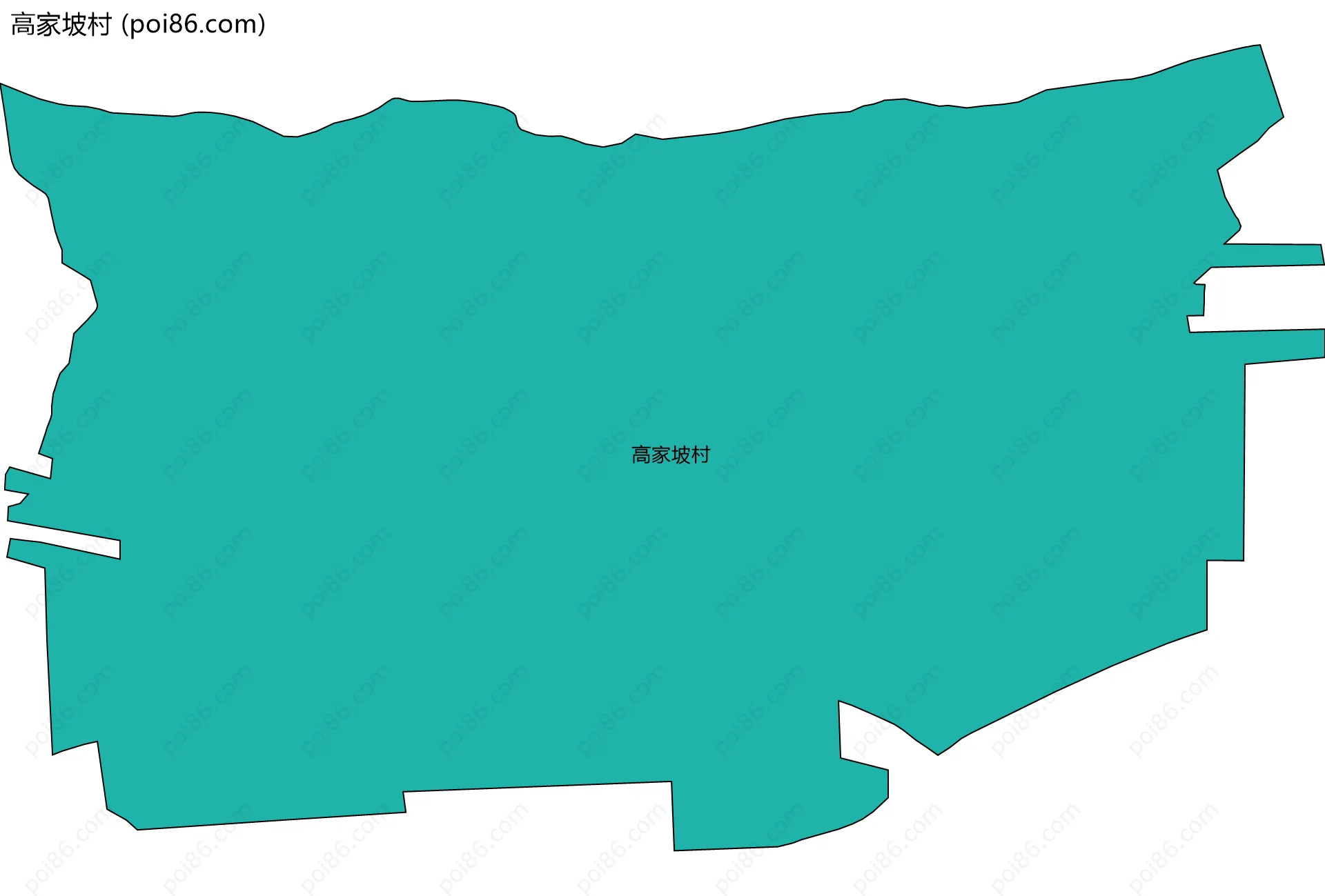 高家坡村边界地图