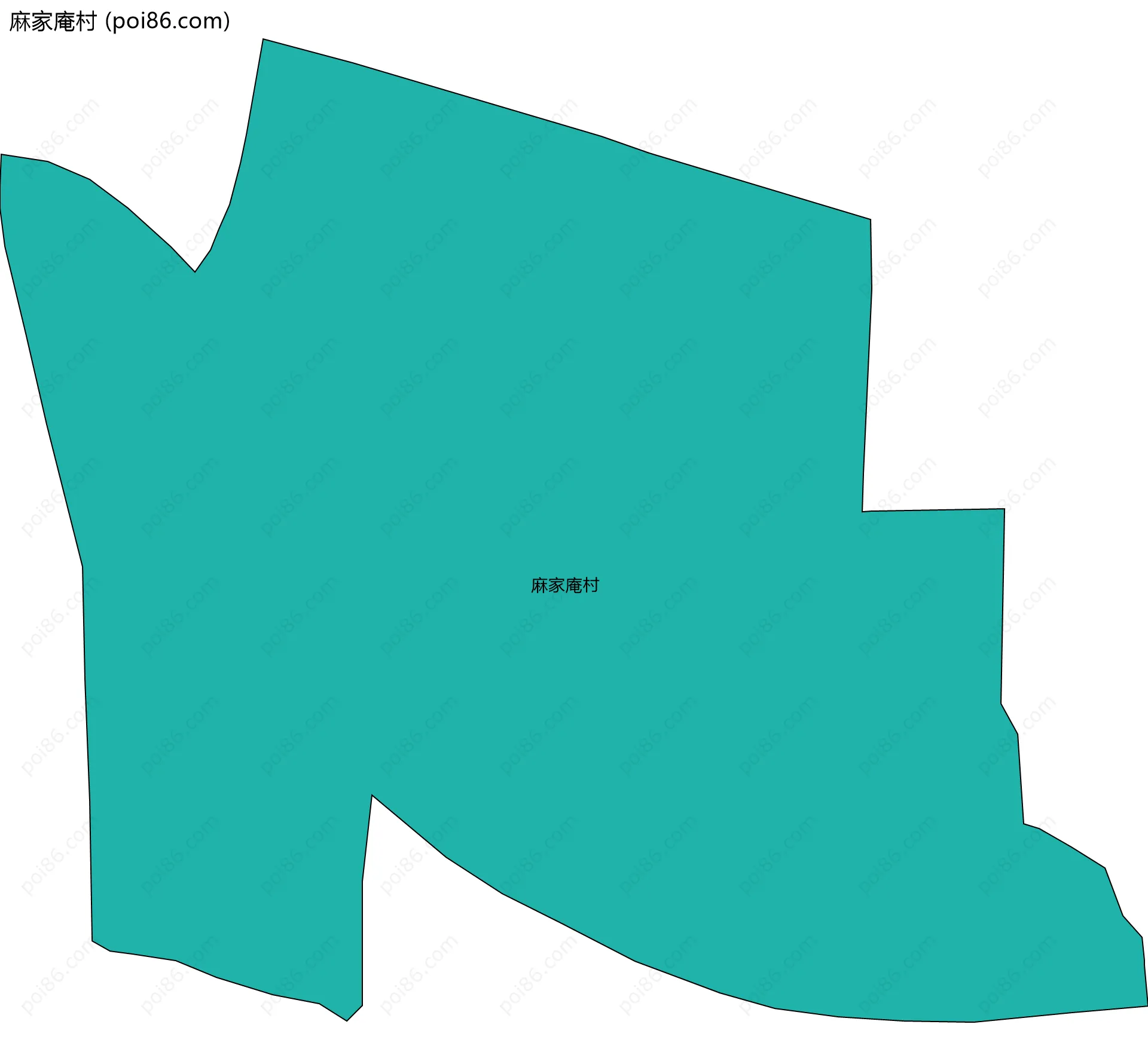 麻家庵村边界地图