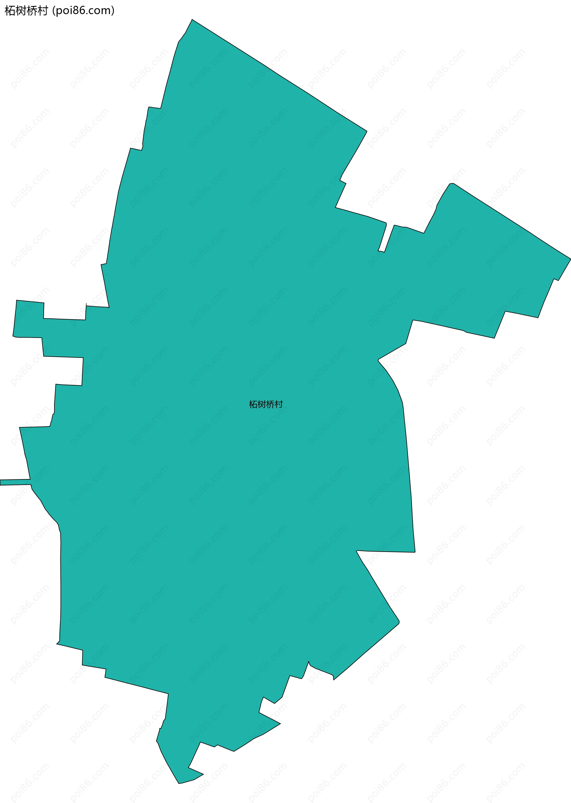 柘树桥村边界地图