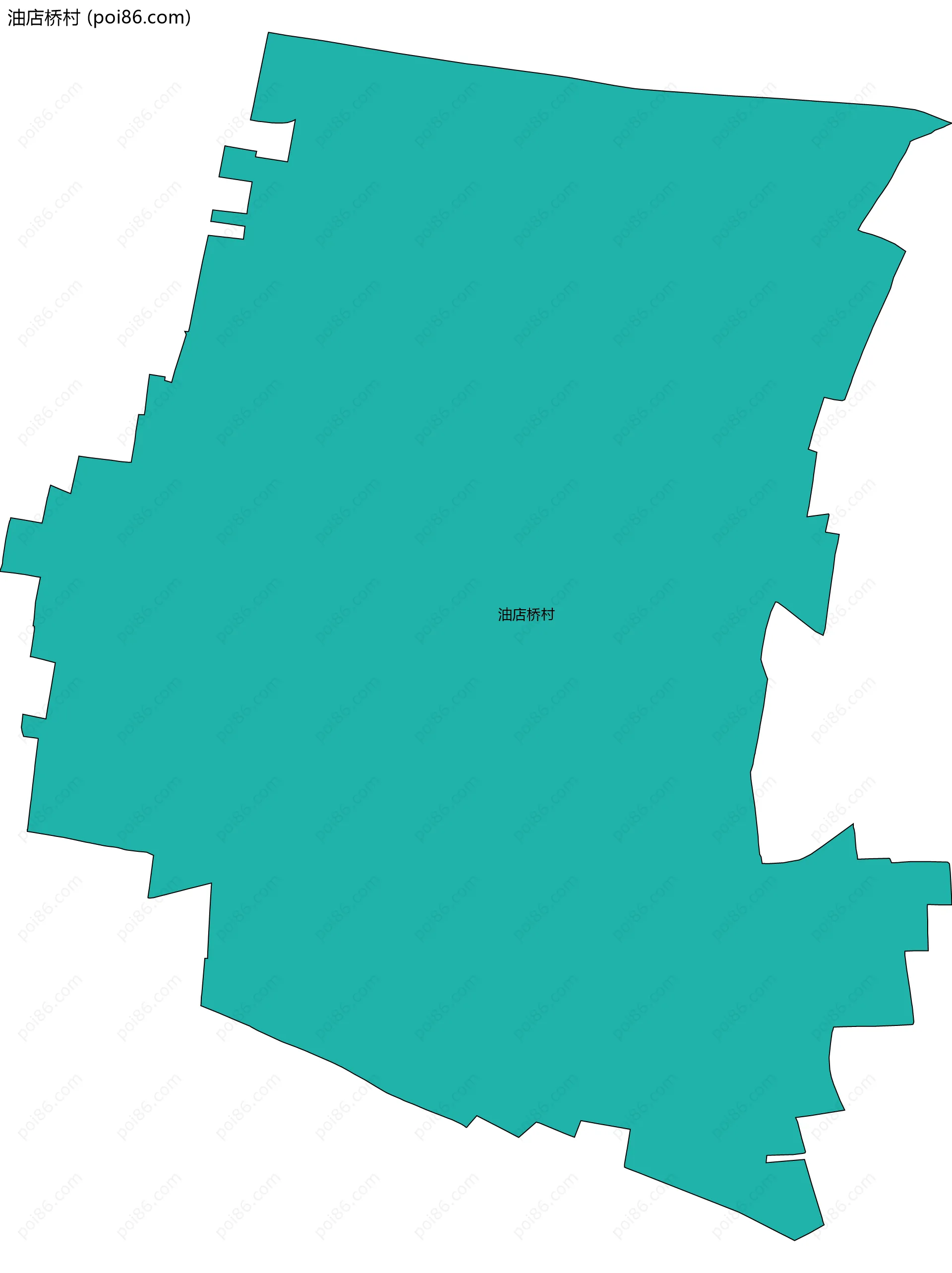 油店桥村边界地图