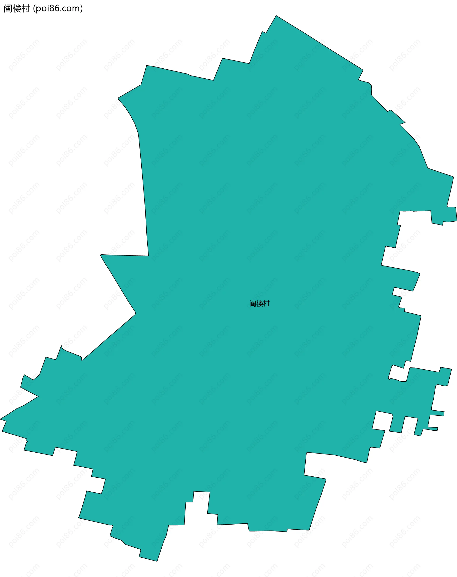 阎楼村边界地图