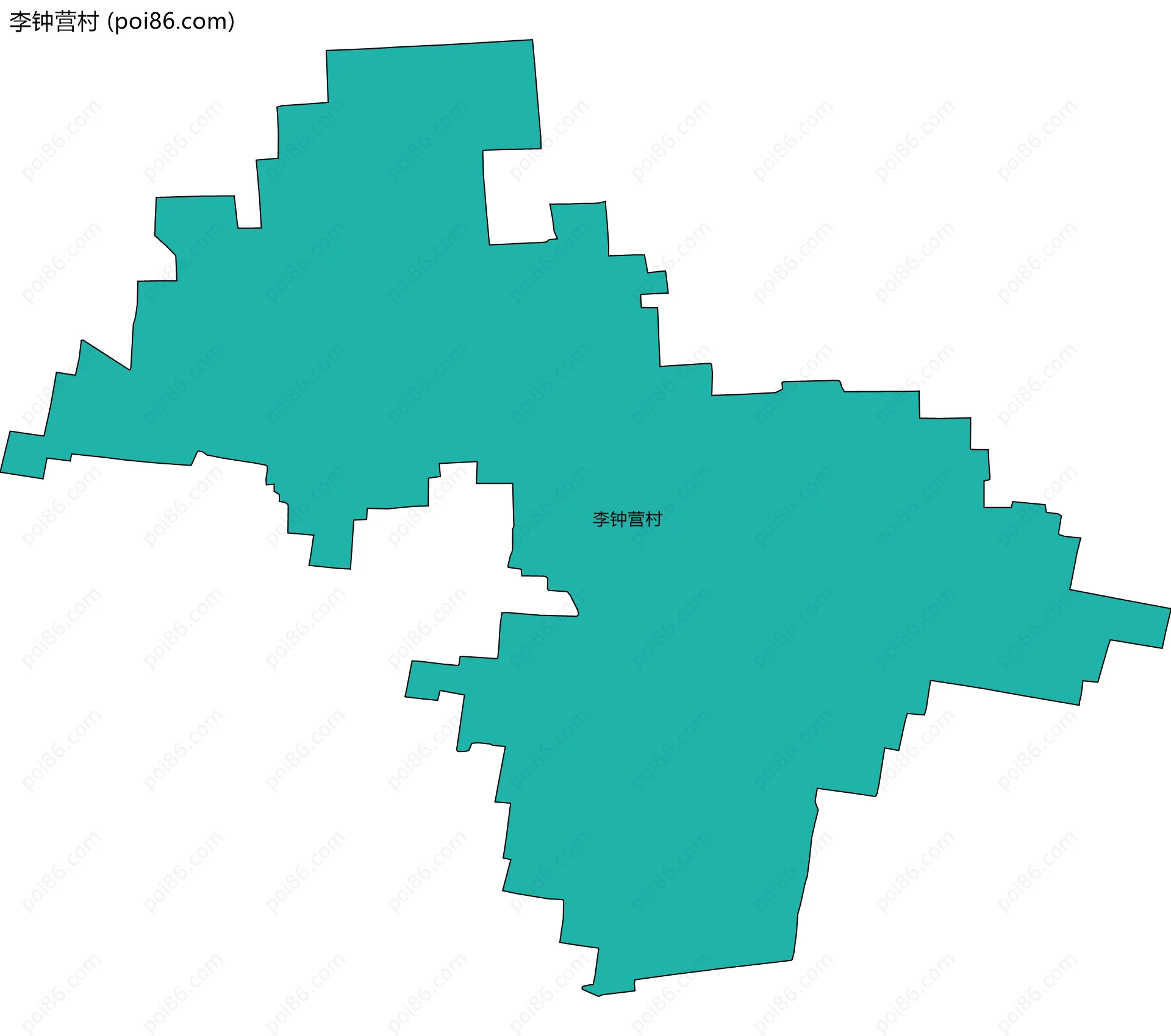 李钟营村边界地图
