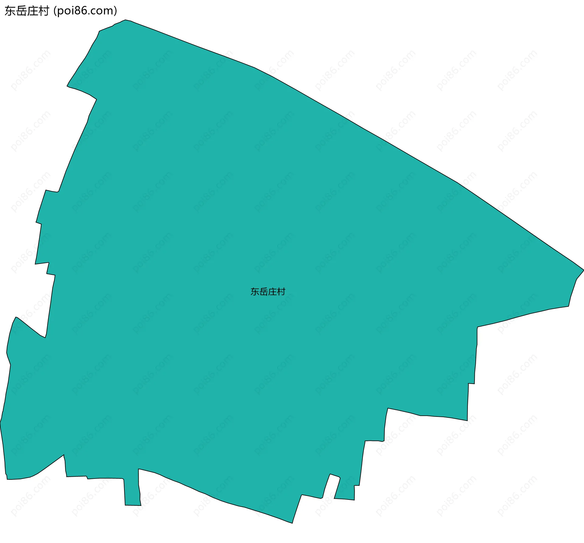东岳庄村边界地图