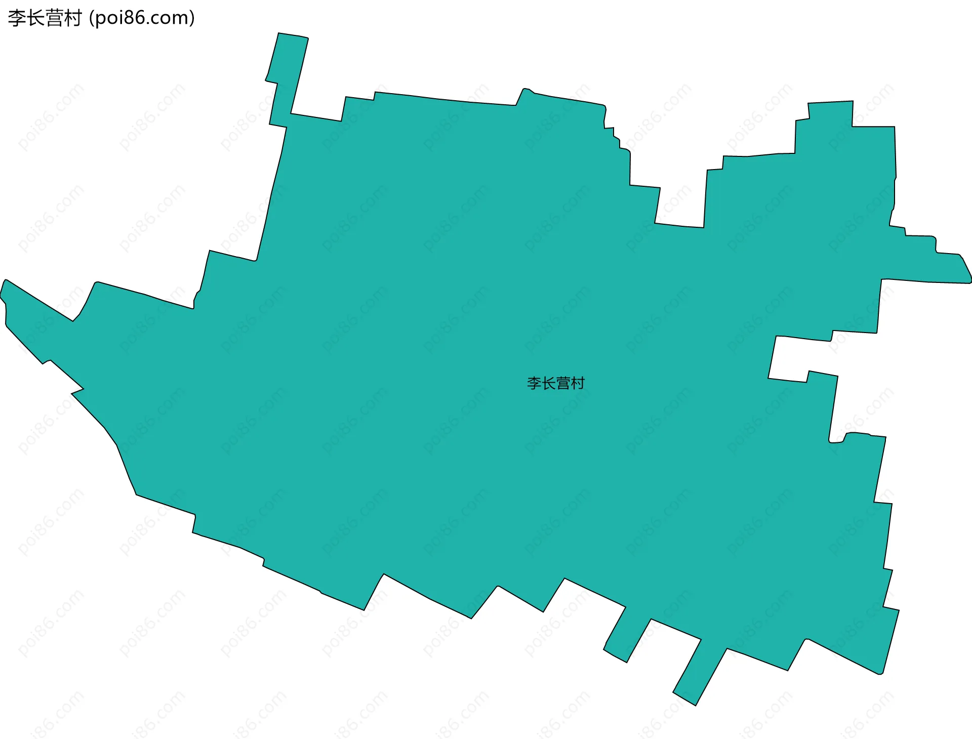 李长营村边界地图