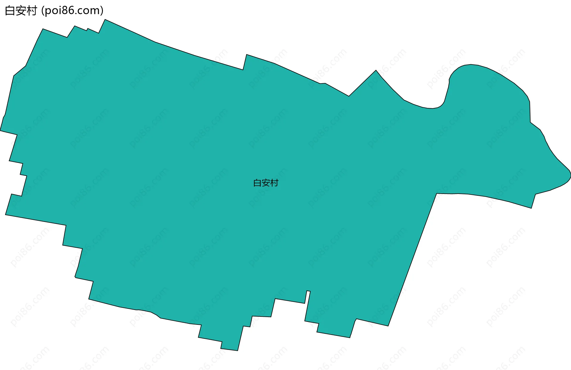 白安村边界地图