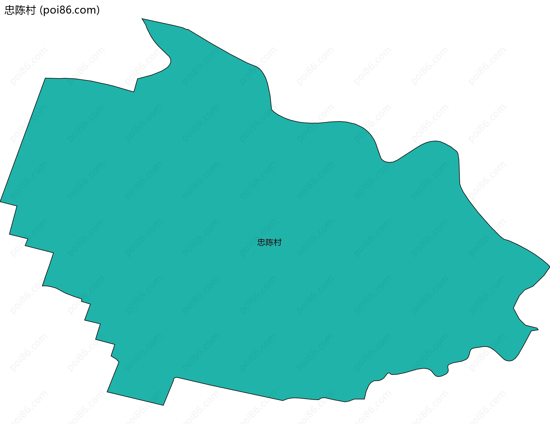 忠陈村边界地图