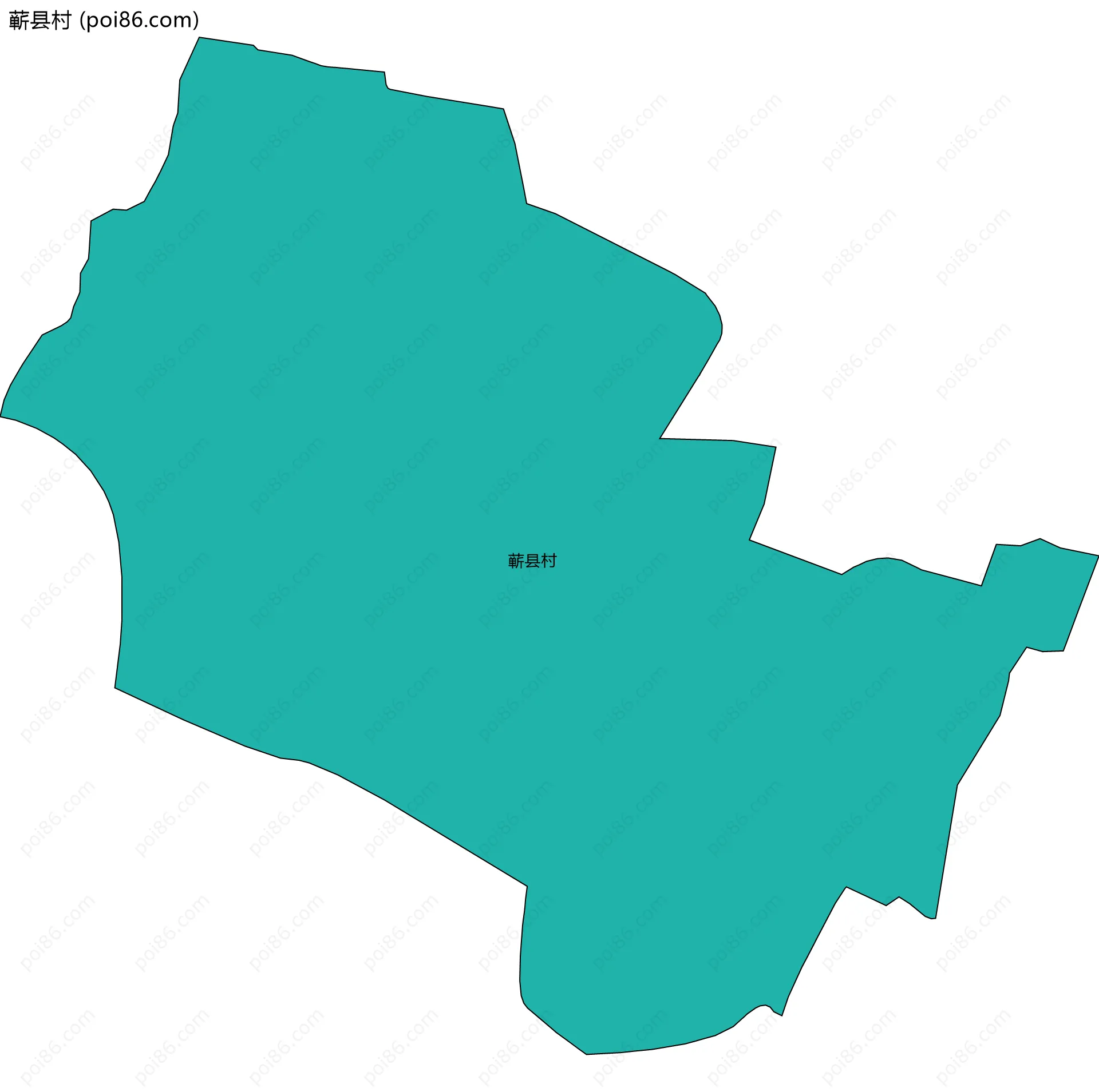 蕲县村边界地图