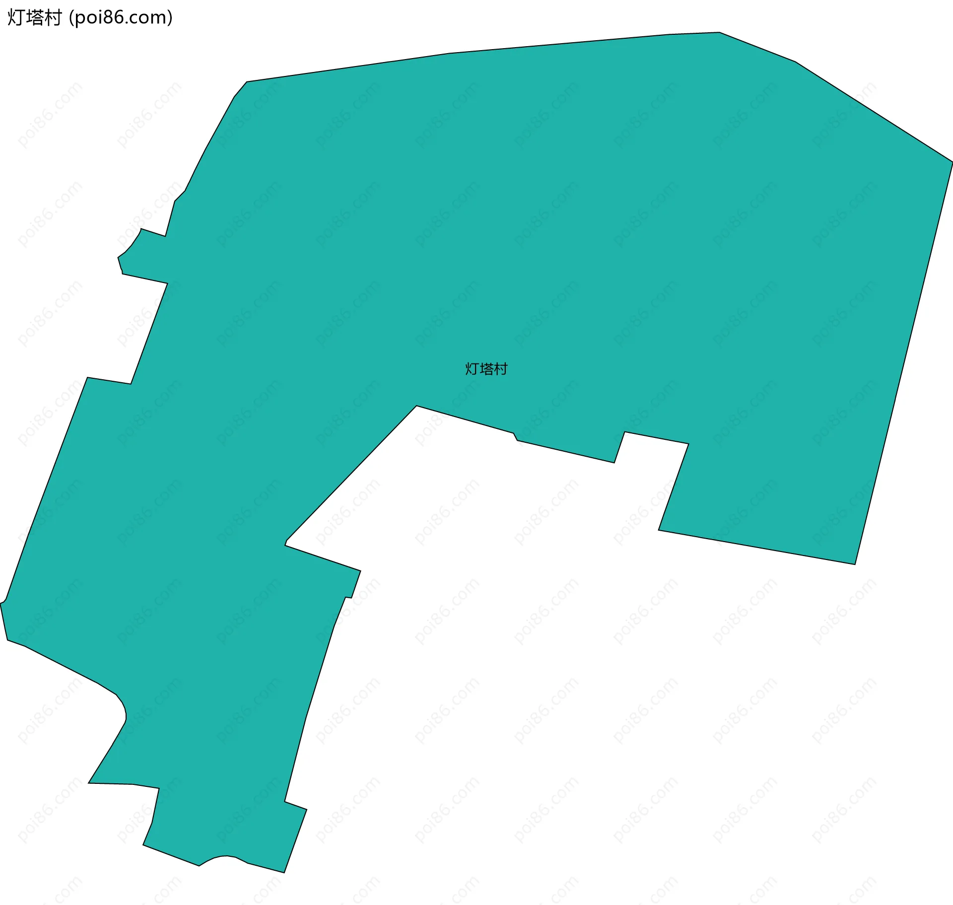 灯塔村边界地图