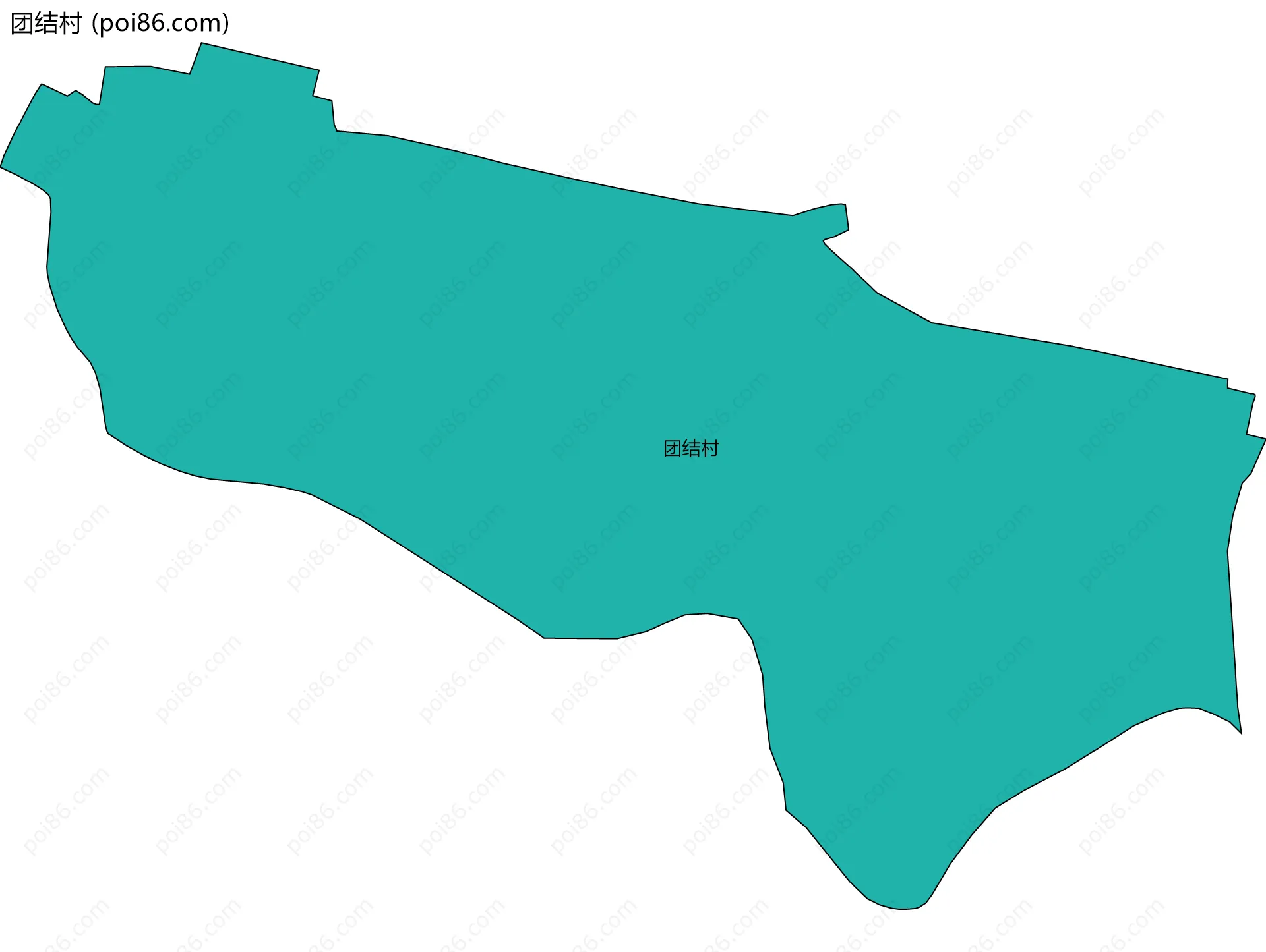 团结村边界地图