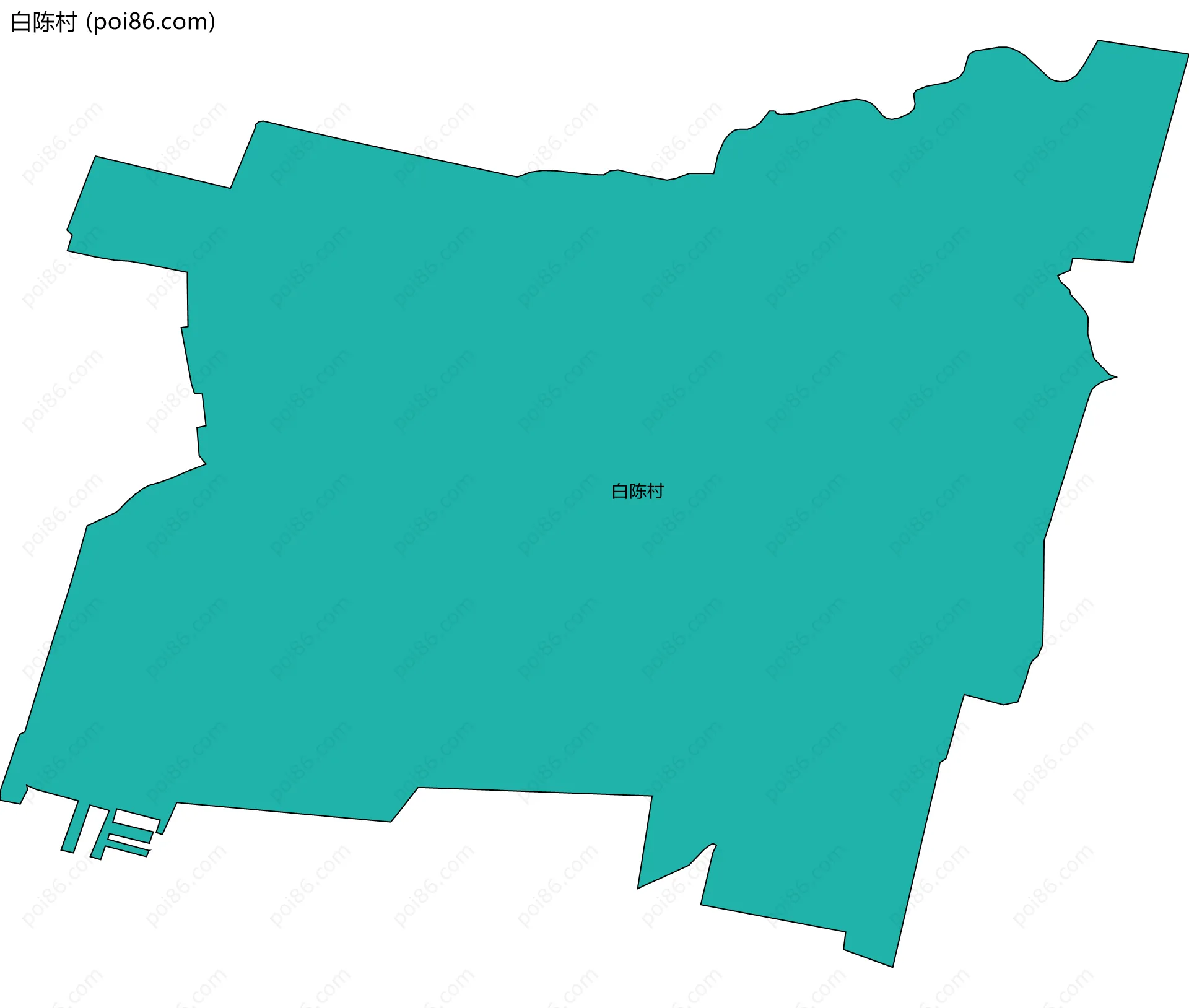 白陈村边界地图