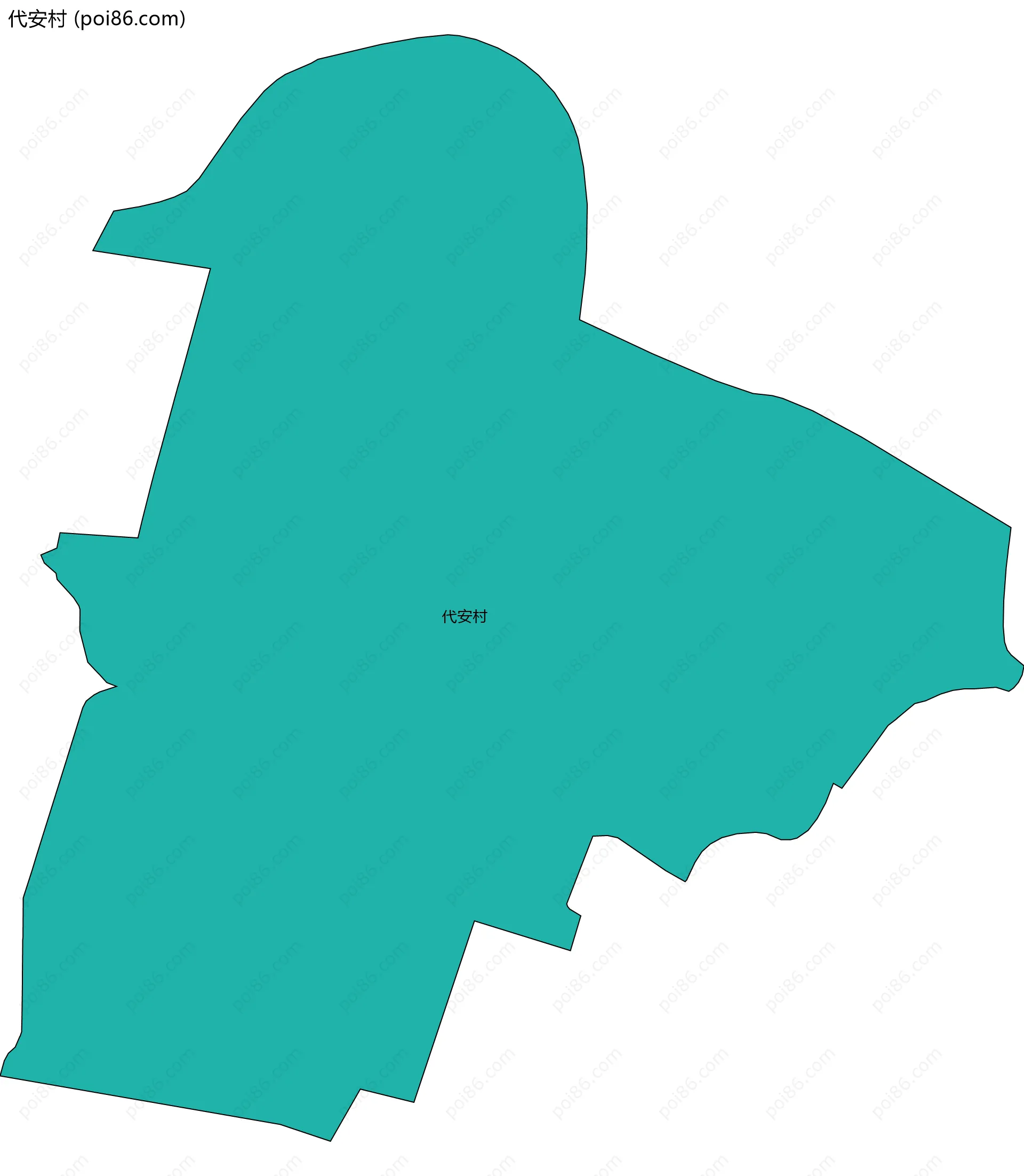 代安村边界地图