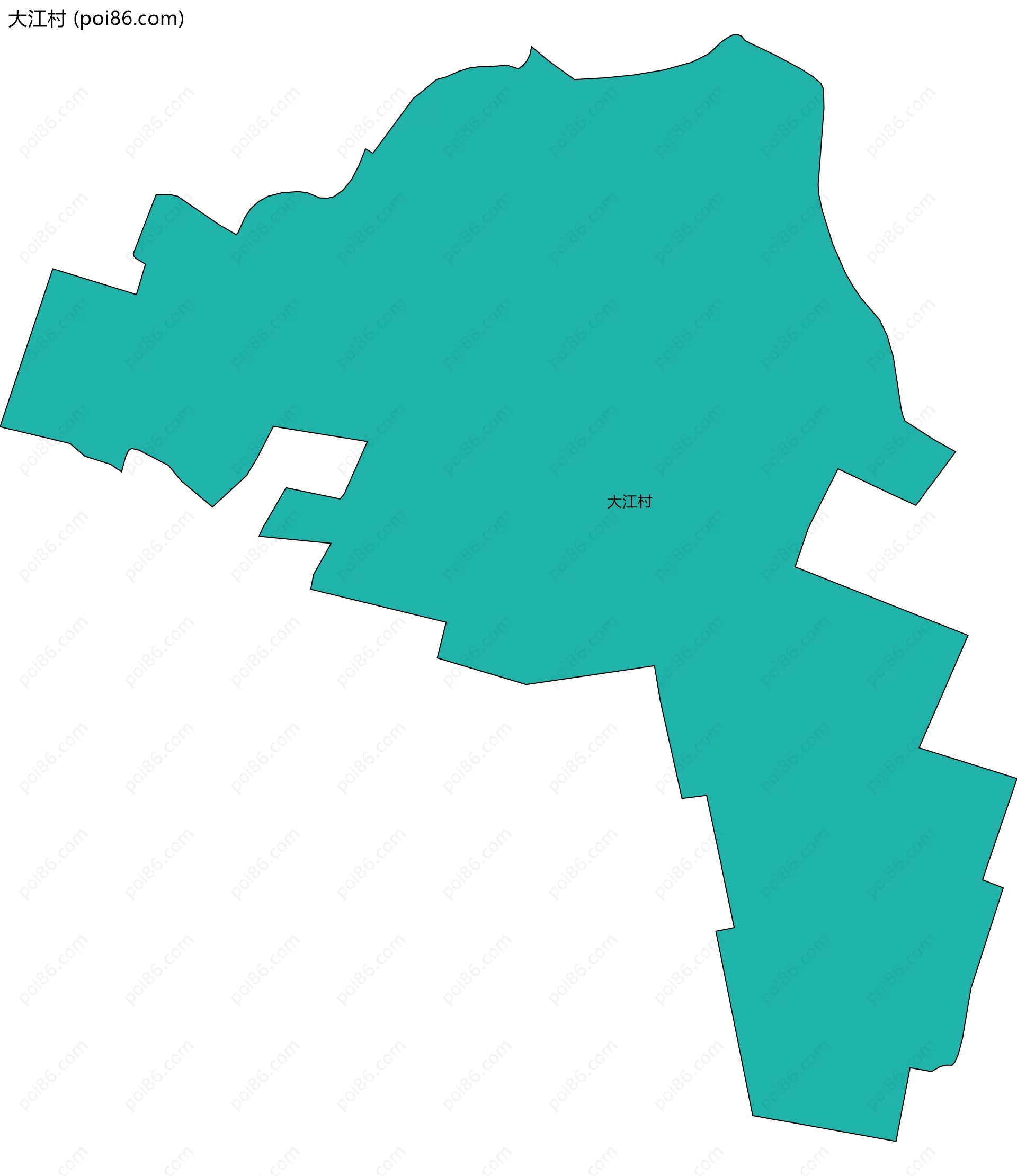 大江村边界地图