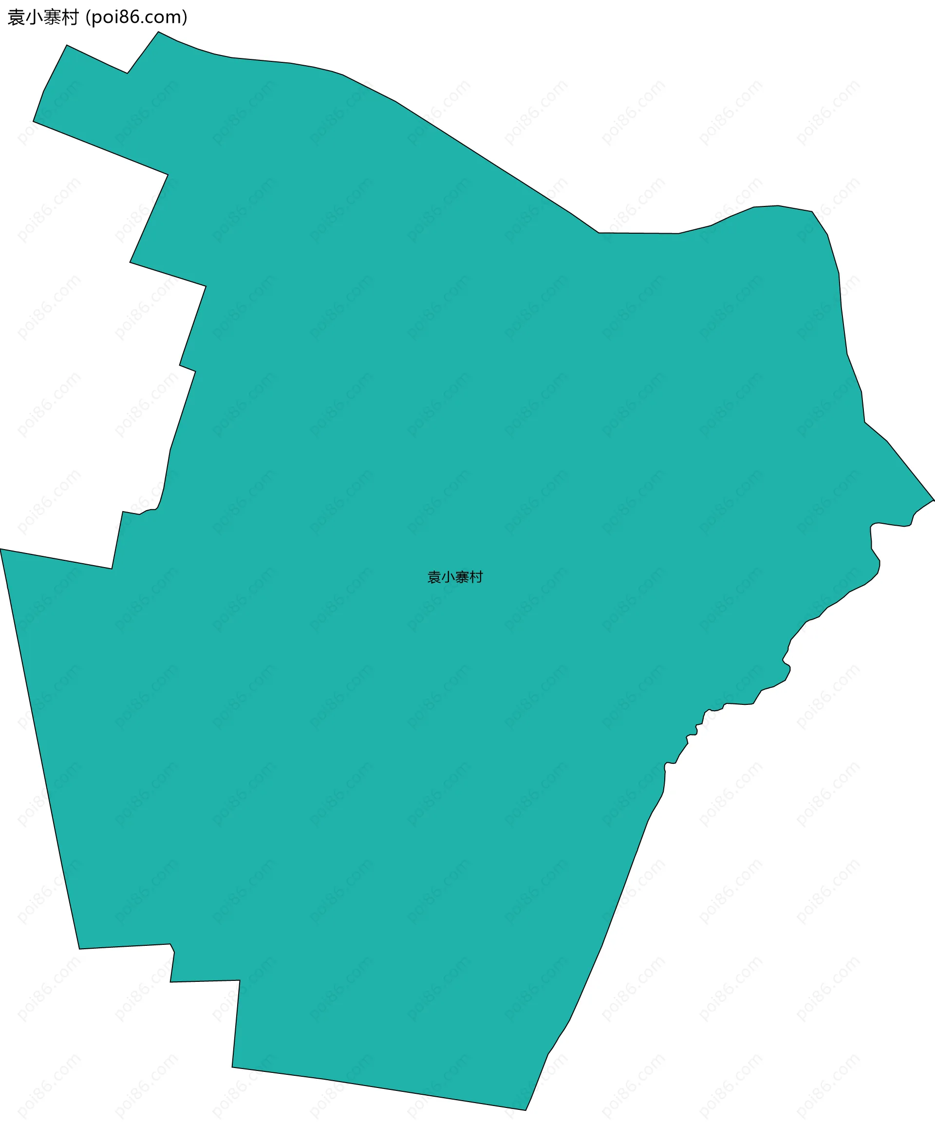 袁小寨村边界地图