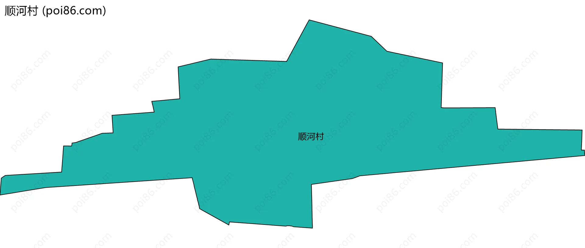 顺河村边界地图