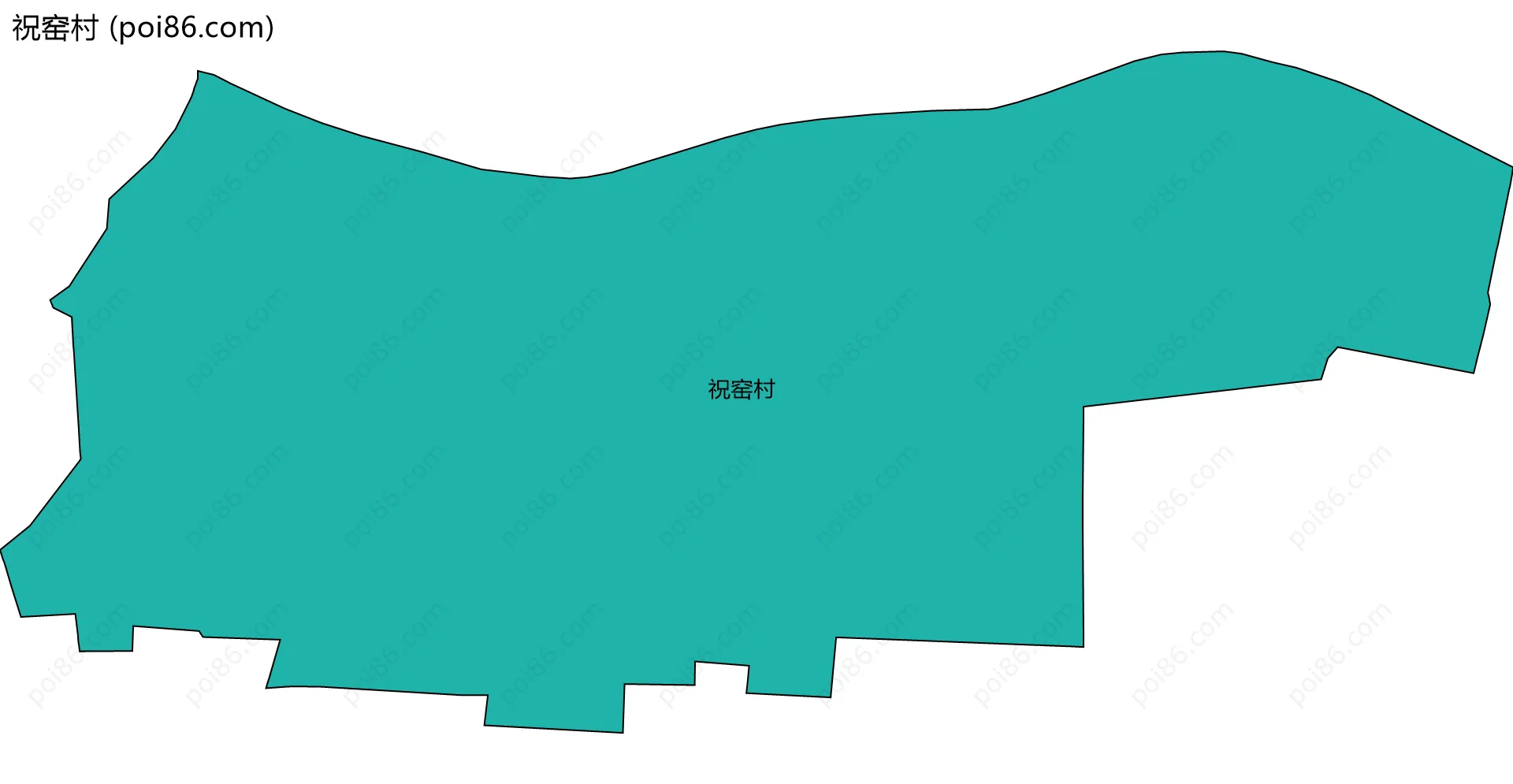 祝窑村边界地图