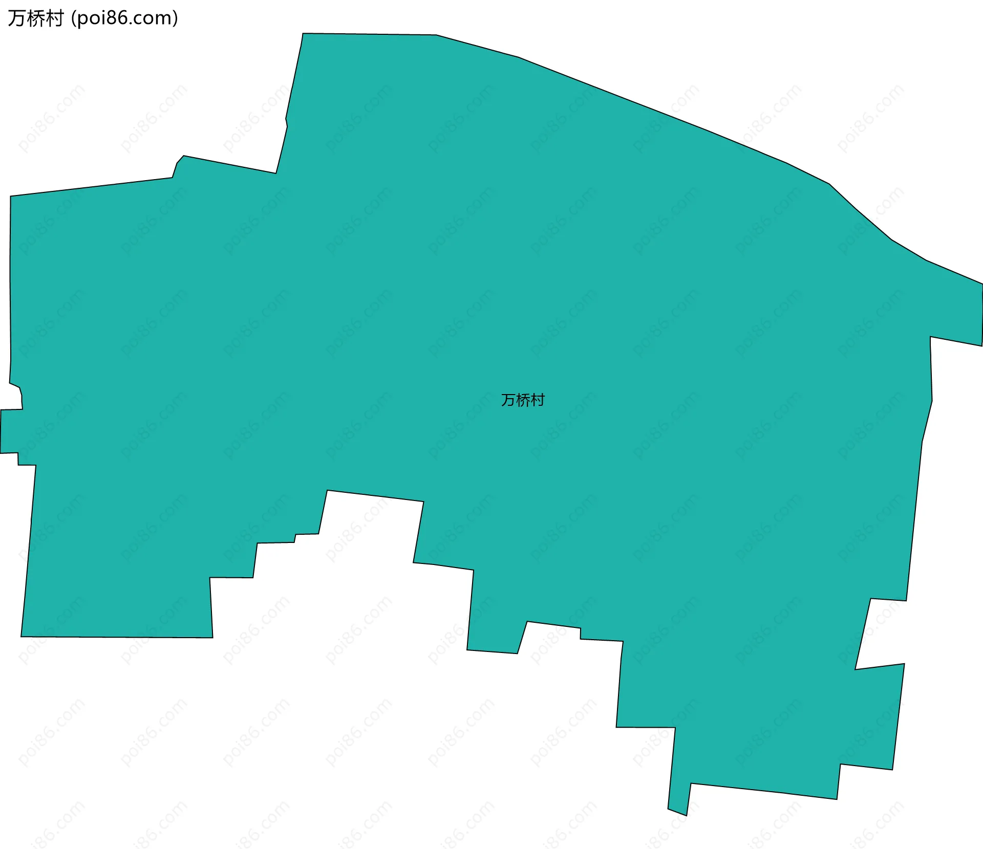 万桥村边界地图