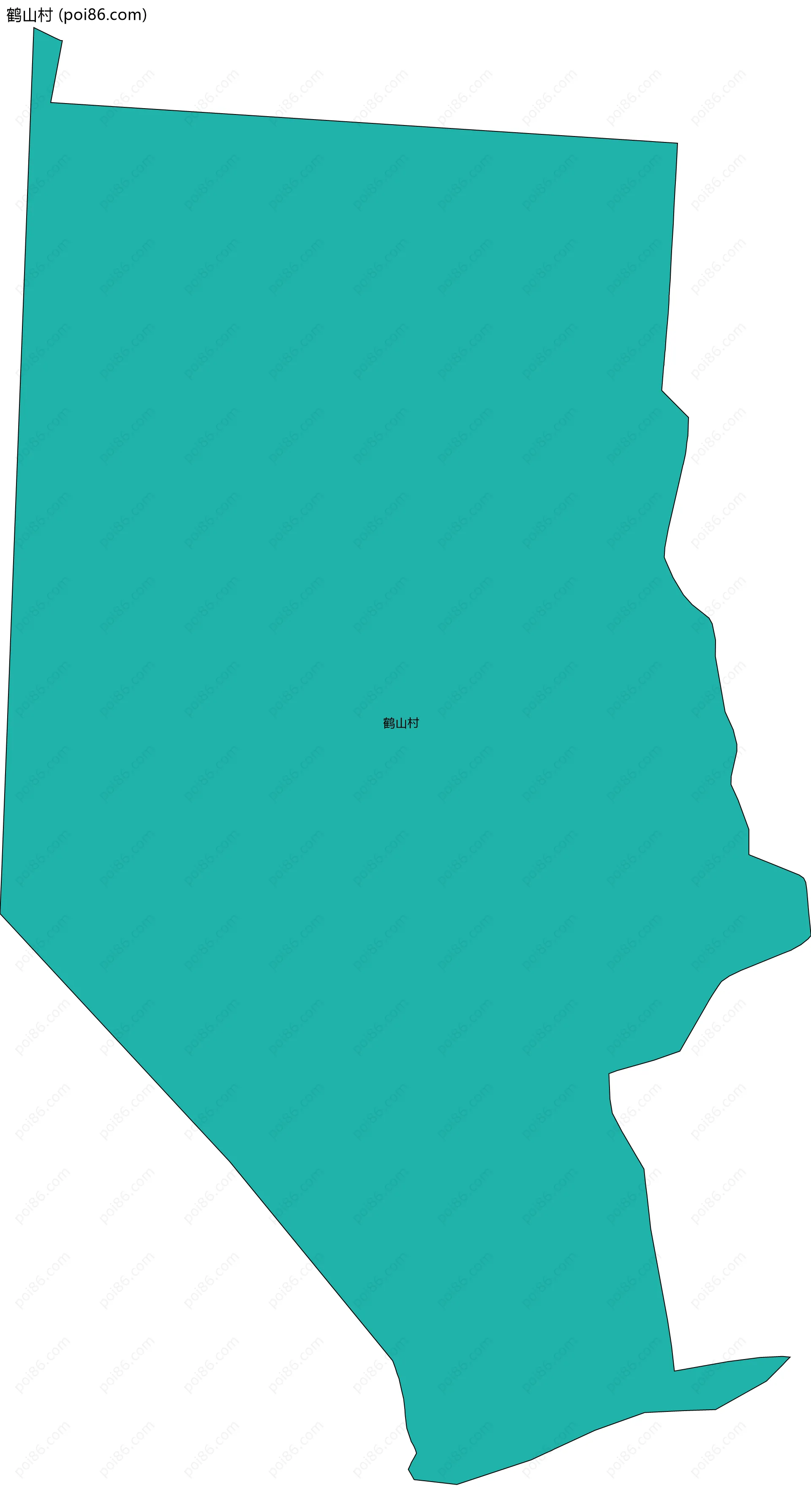 鹤山村边界地图