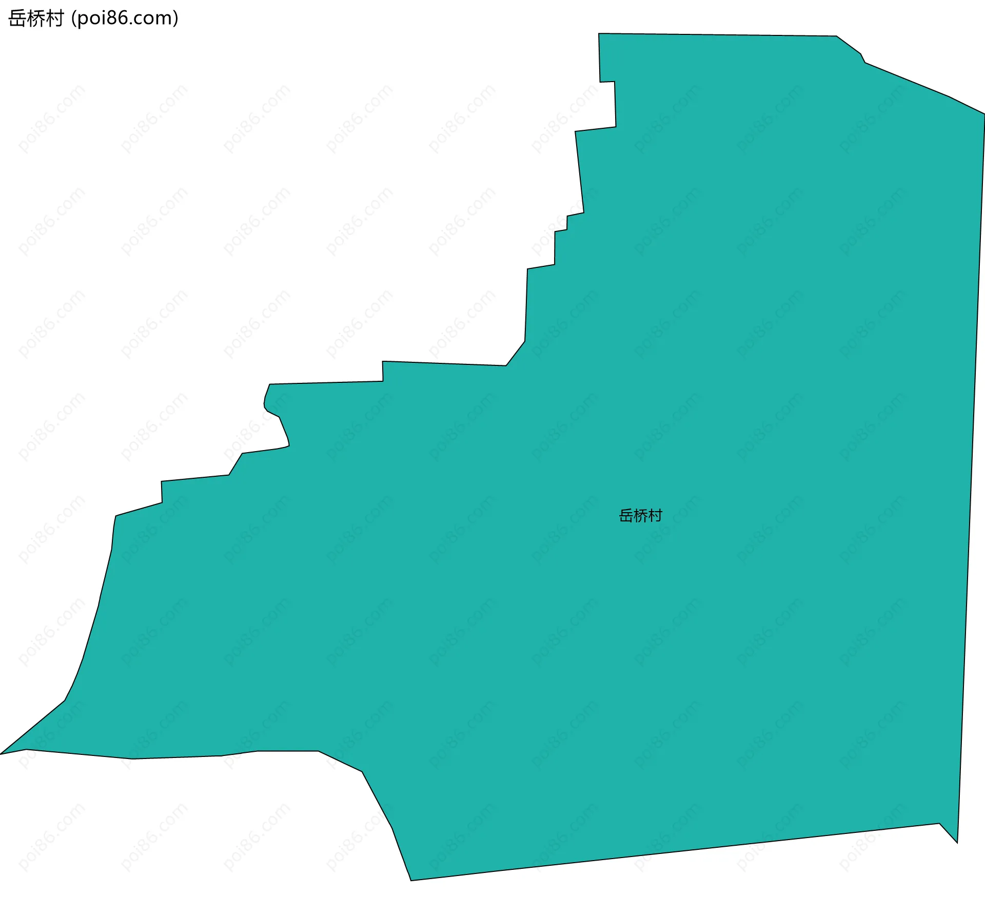 岳桥村边界地图