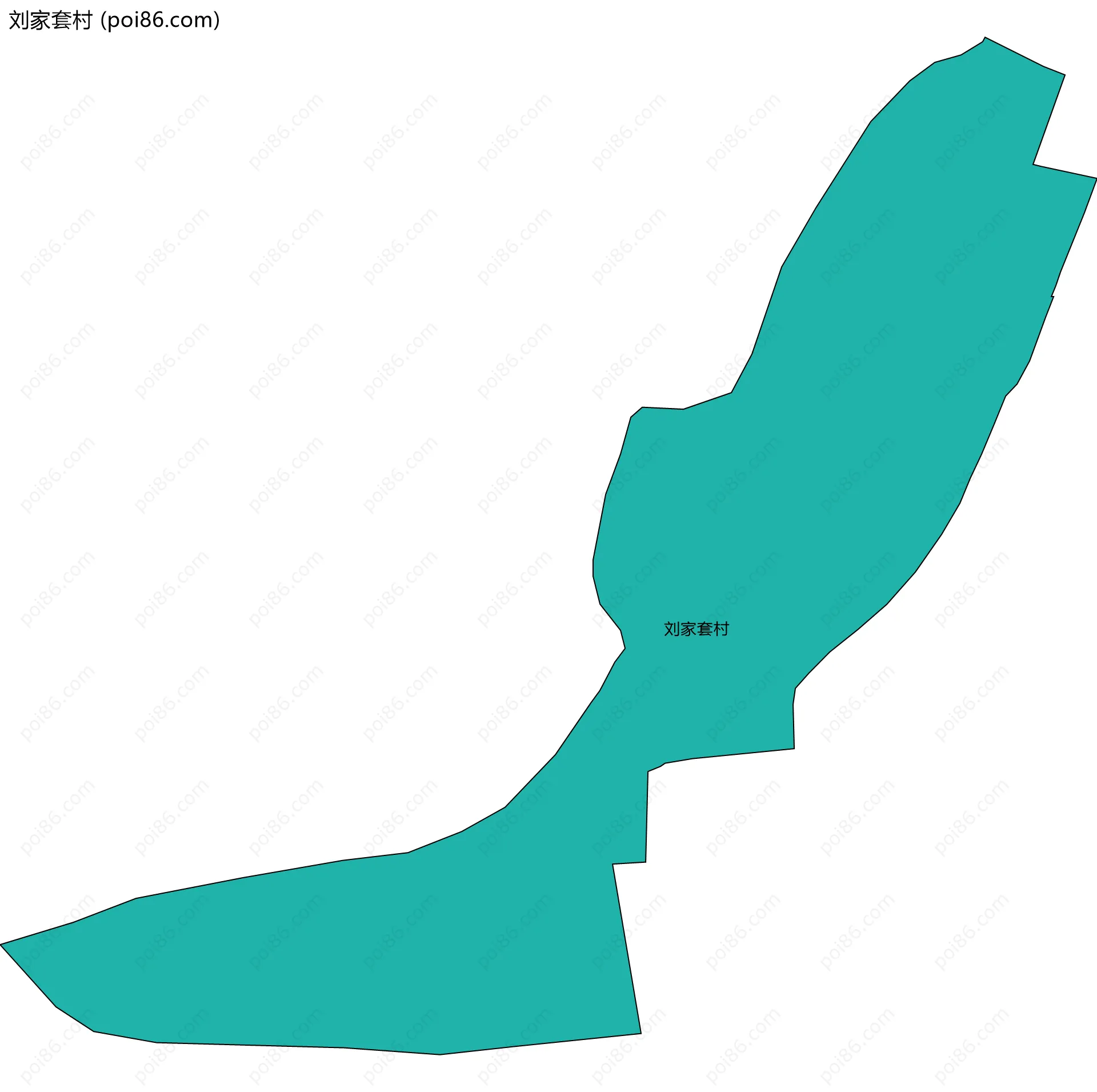 刘家套村边界地图