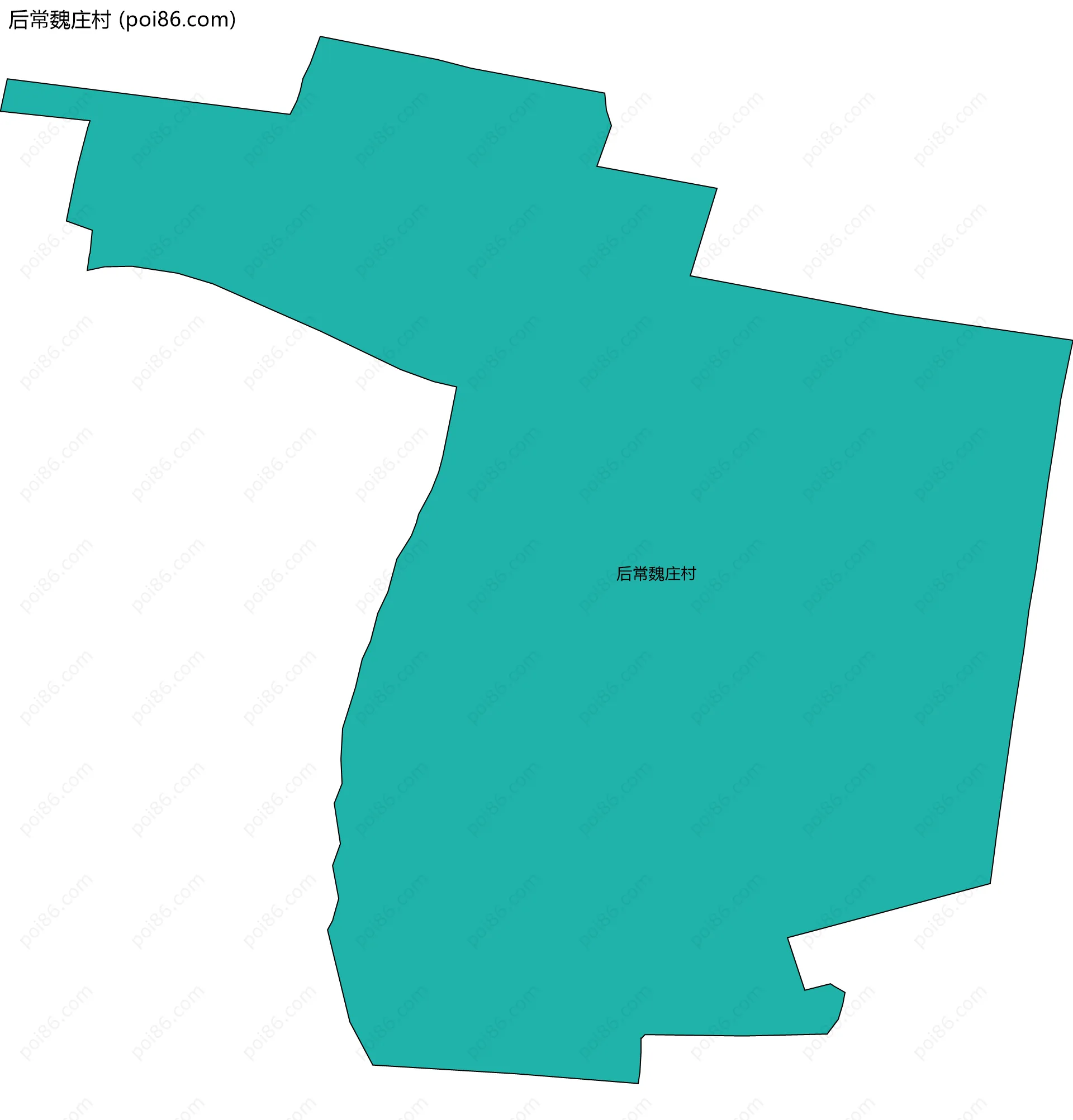 后常魏庄村边界地图