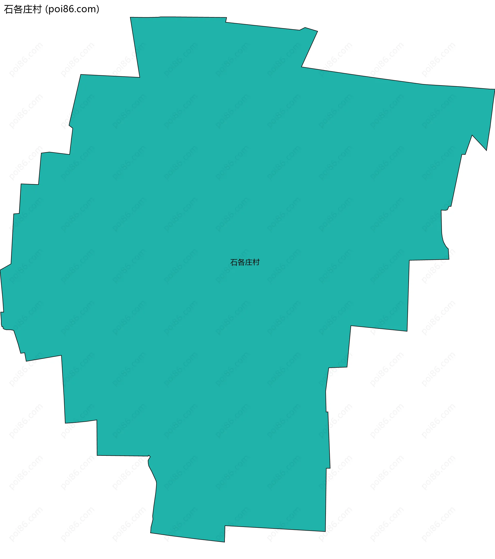 石各庄村边界地图