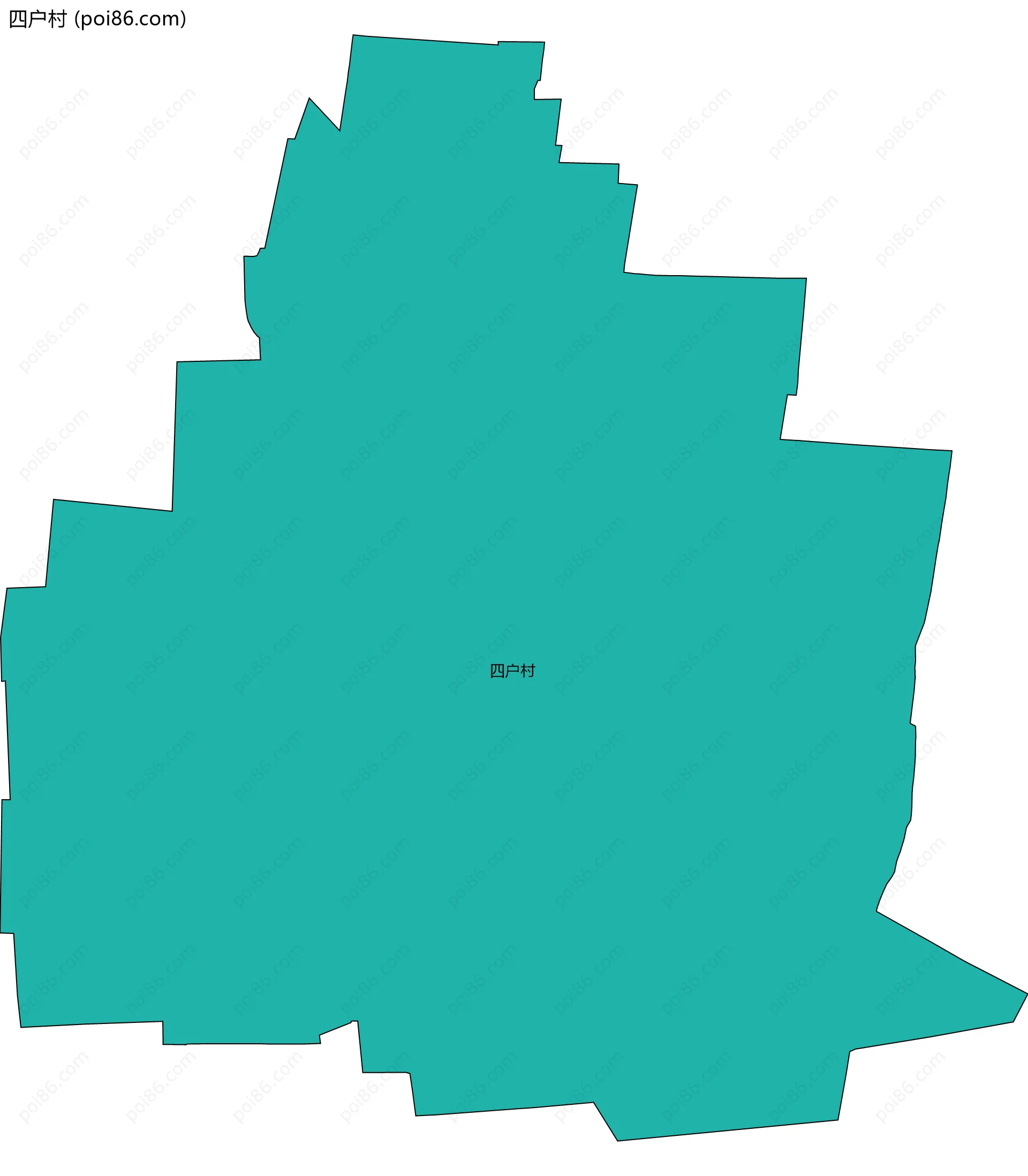 四户村边界地图