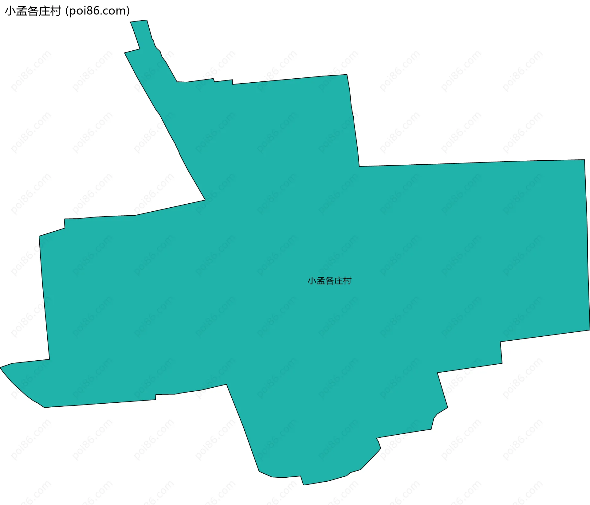 小孟各庄村边界地图
