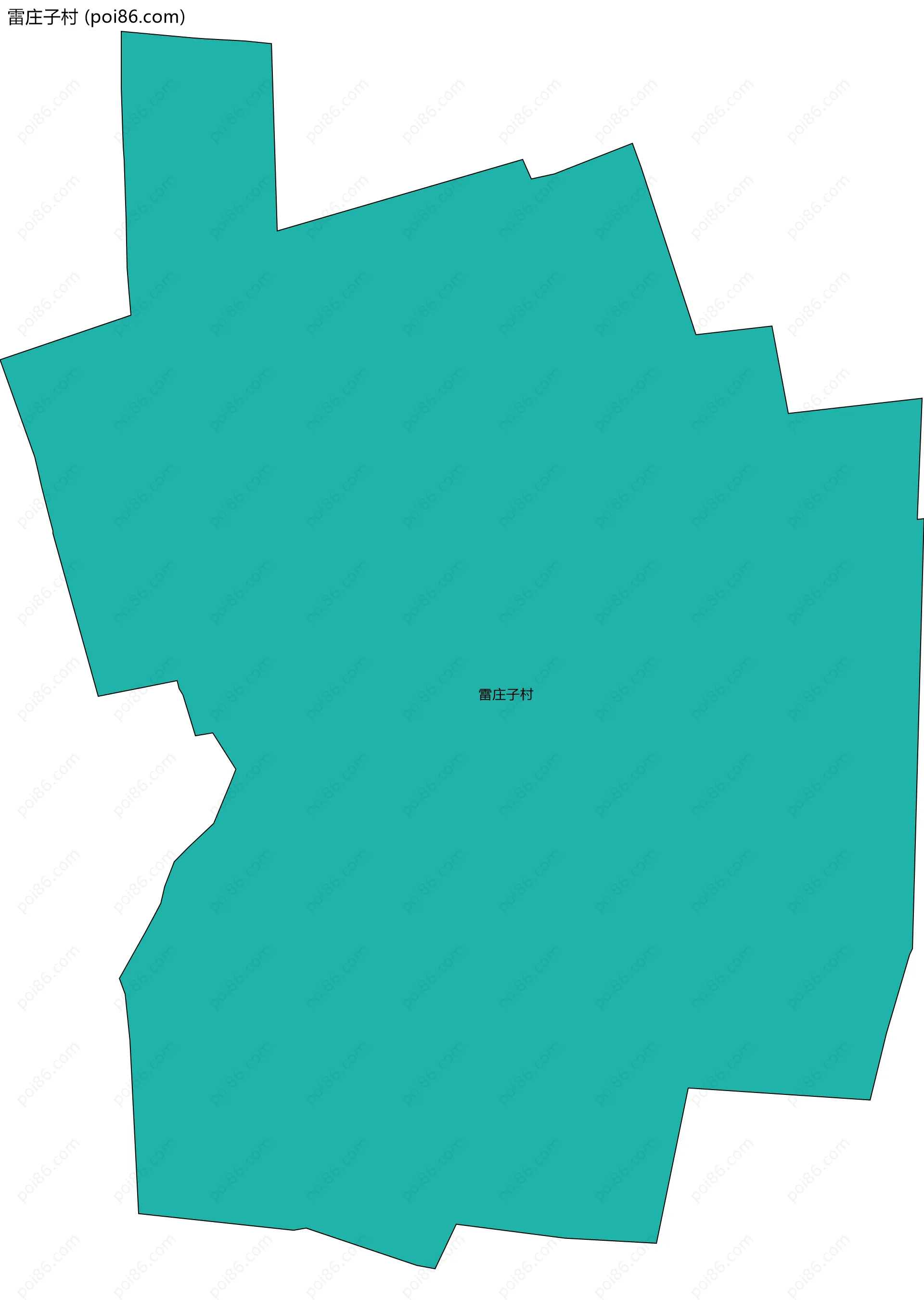雷庄子村边界地图