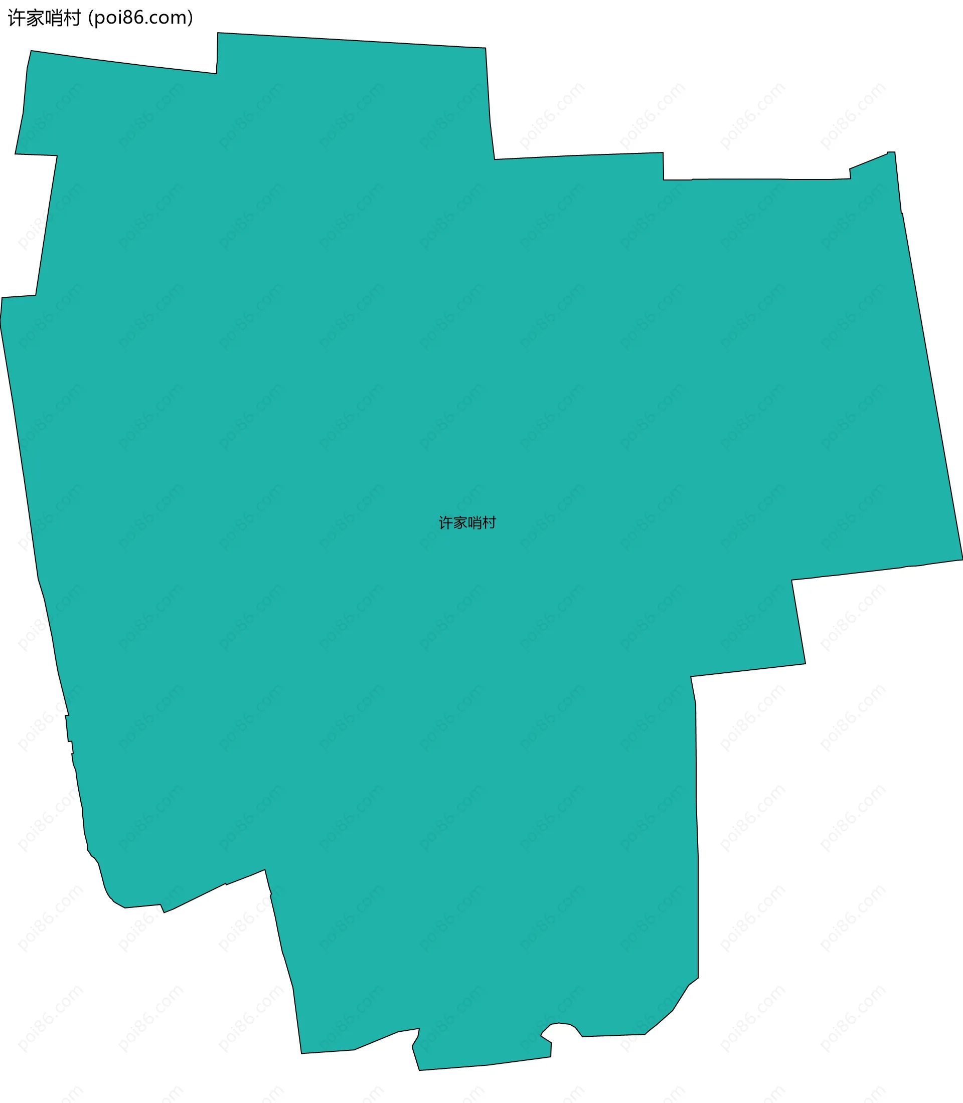 许家哨村边界地图