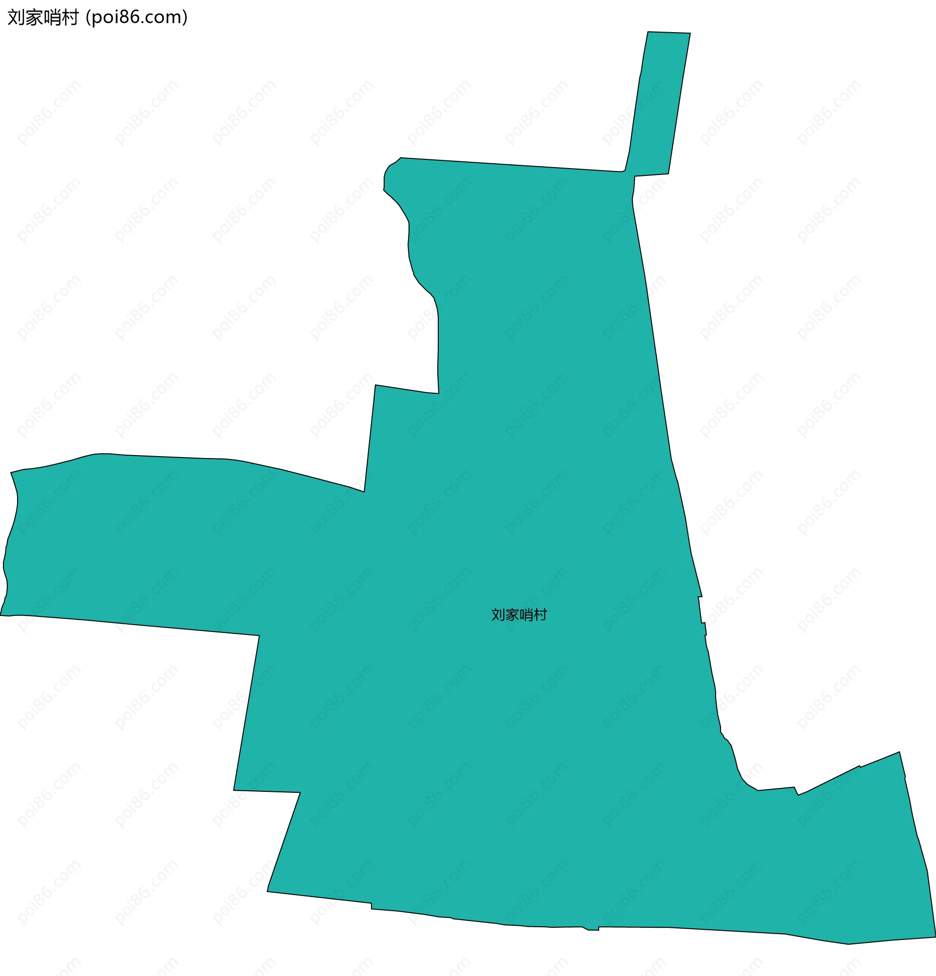 刘家哨村边界地图