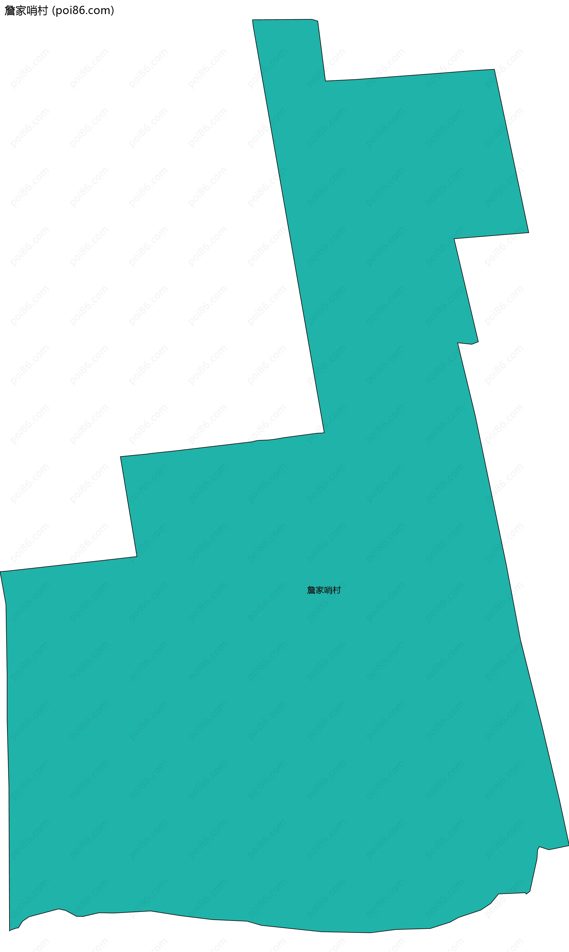 詹家哨村边界地图