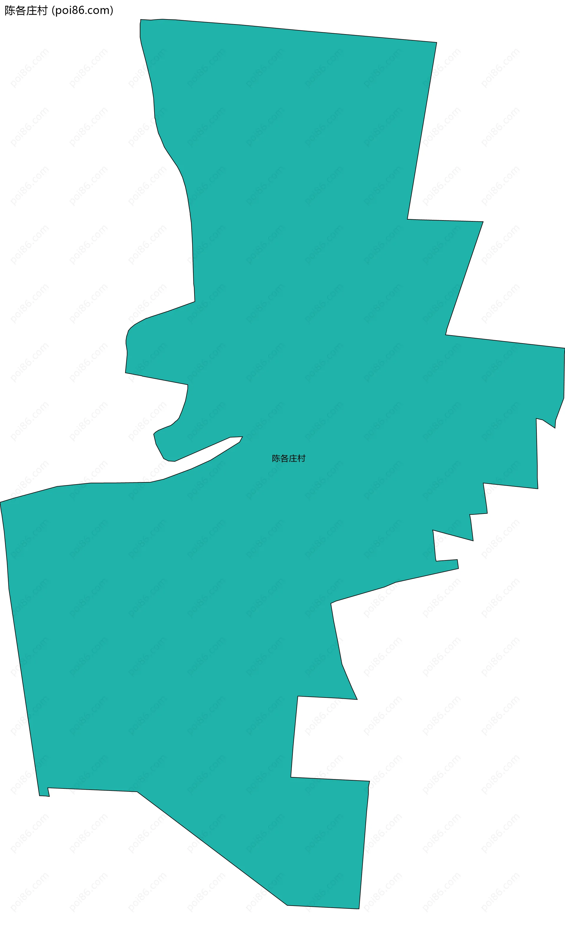 陈各庄村边界地图