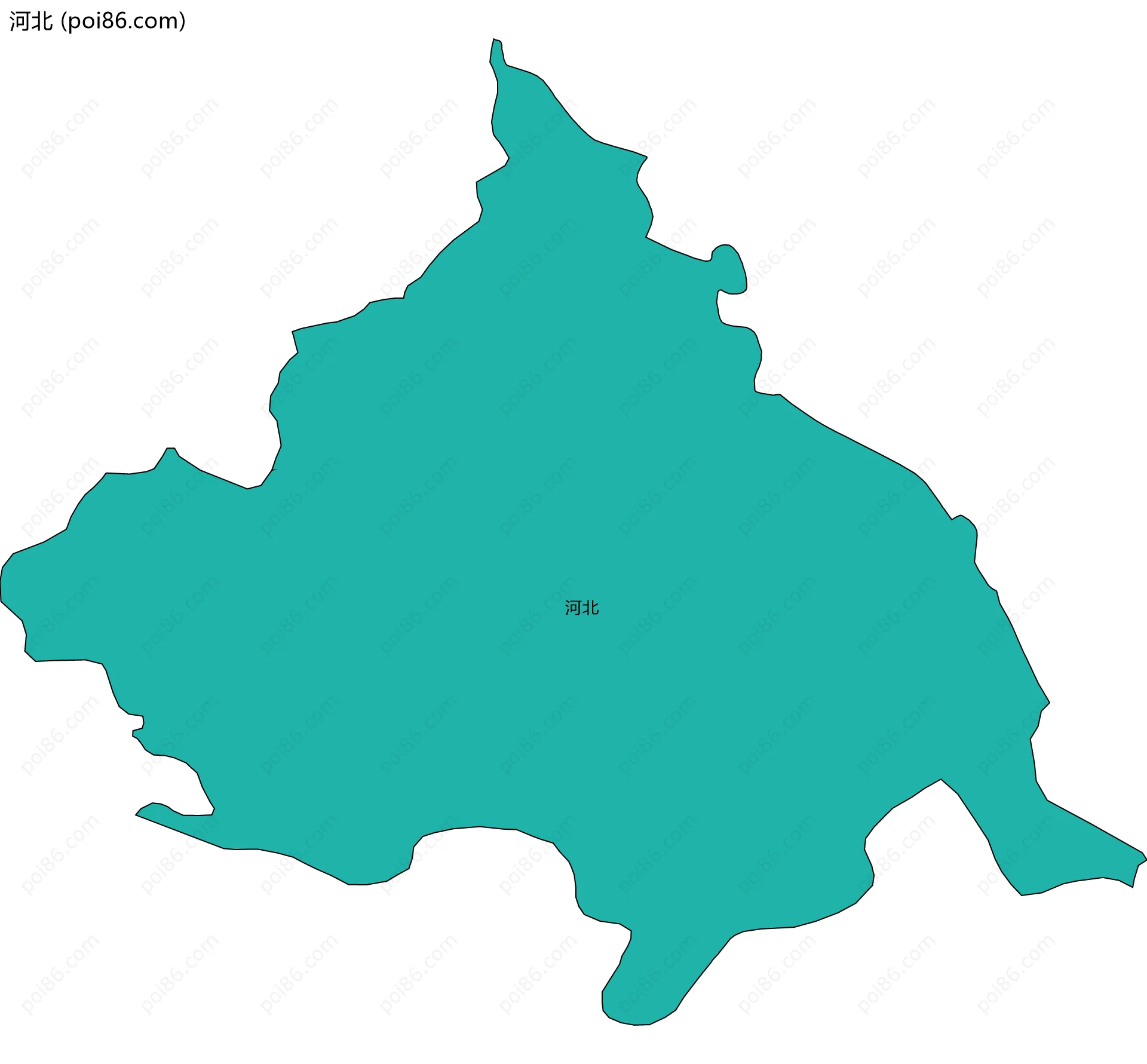 河北边界地图