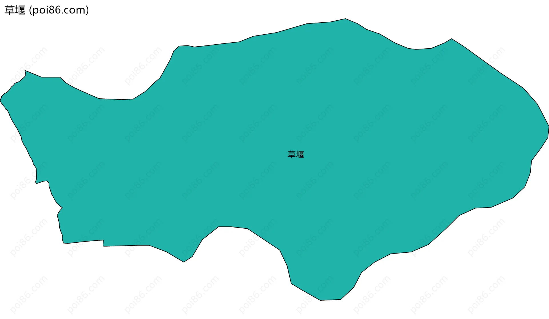 草堰边界地图