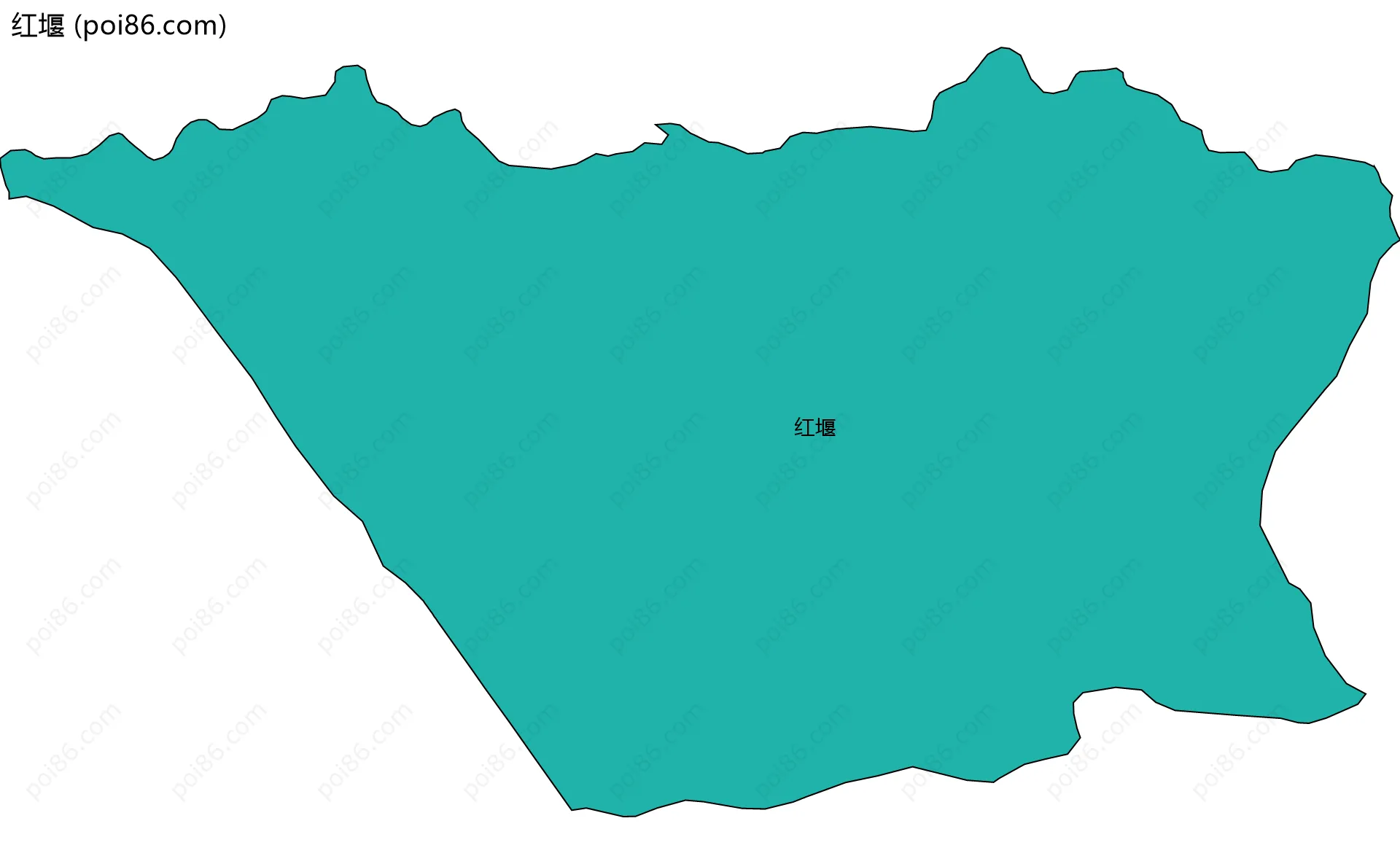 红堰边界地图