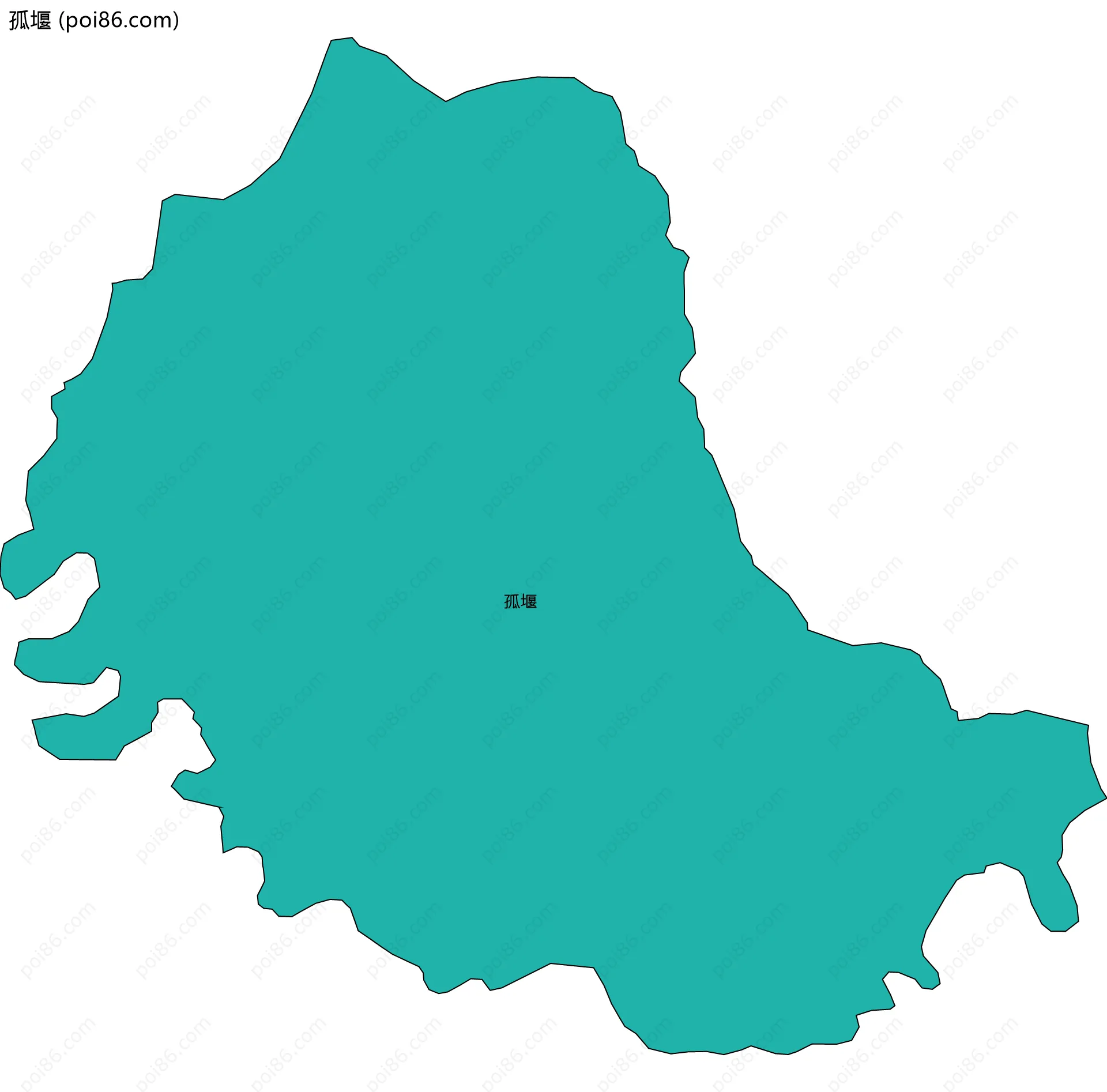 孤堰边界地图