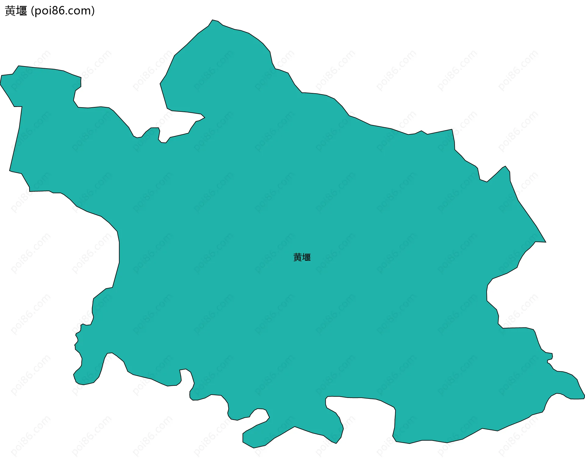 黄堰边界地图